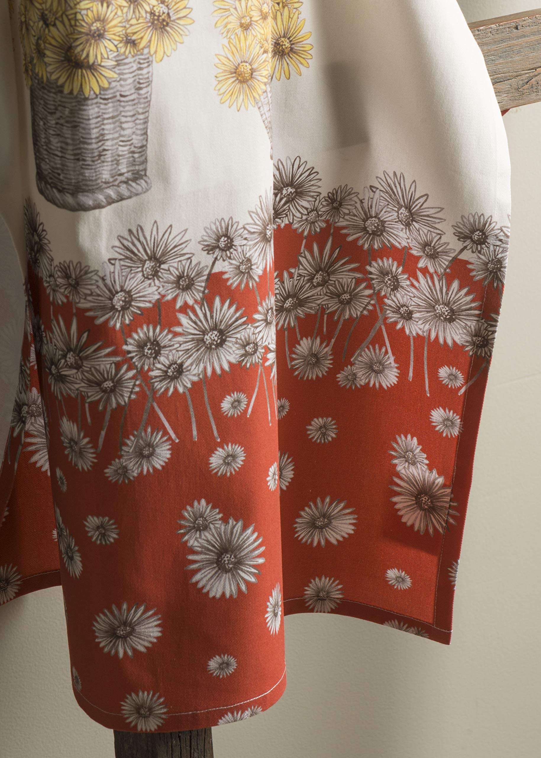 Maison D' Hermine Bagatelle 100% Cotton 1 Piece Kitchen Apron With An Adjustable Neck & Hidden Centre Pocket With Long Ties For