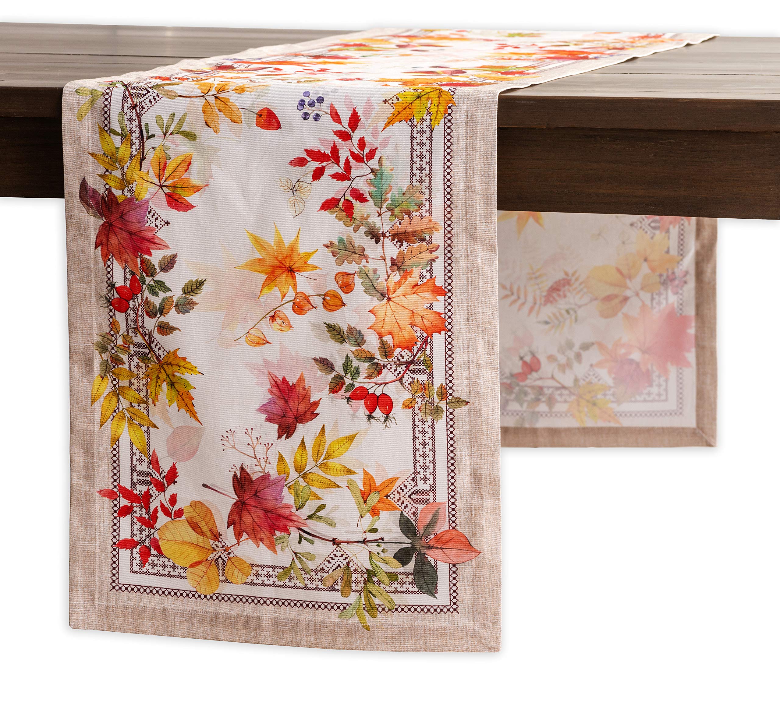 Maison D' Hermine Tablerunner 100% Cotton Table Runner Decorative Table Covers, Dining, Home, Banquet, Buffet, Amarante (Single