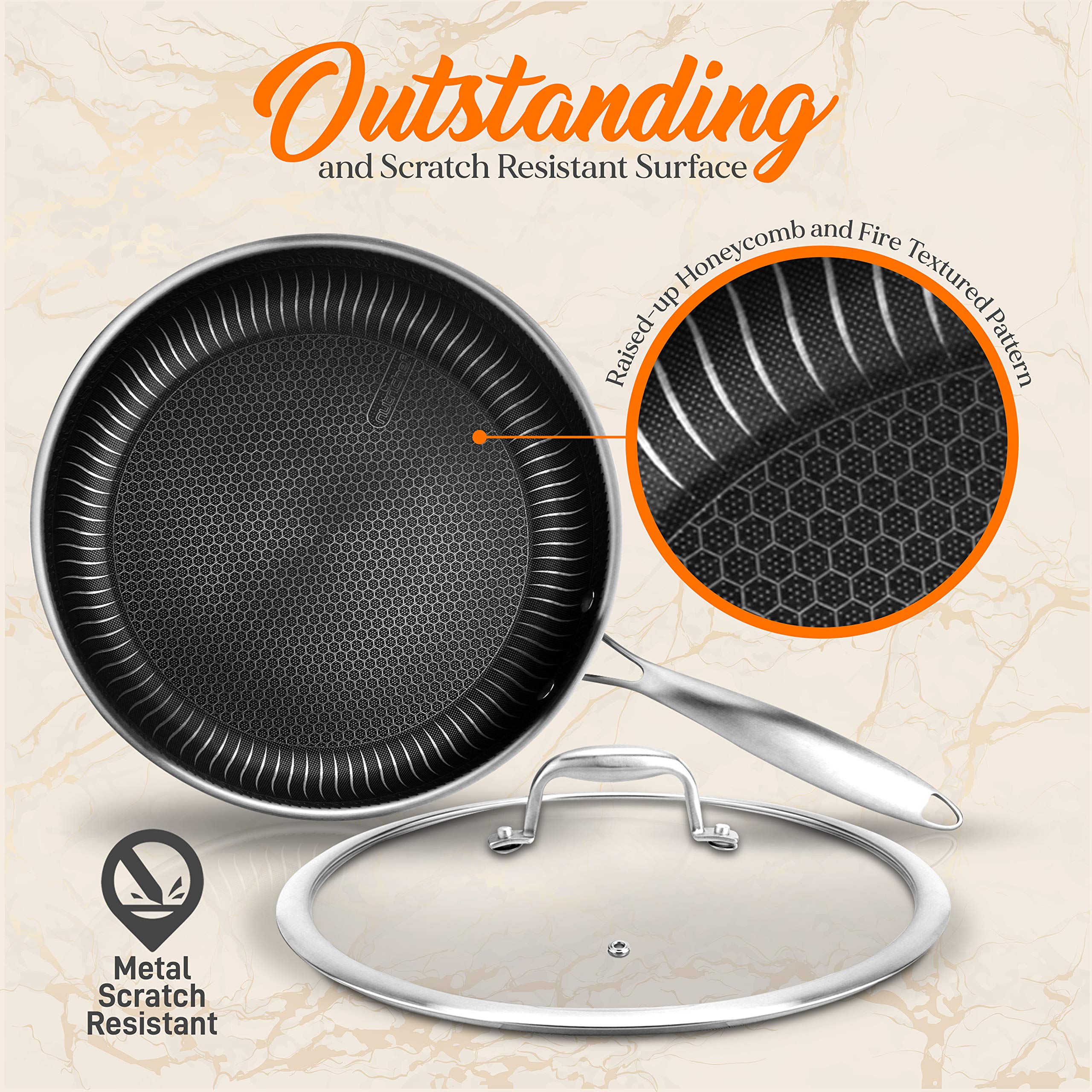 NutriChef 7-Piece Cookware Set Stainless Steel