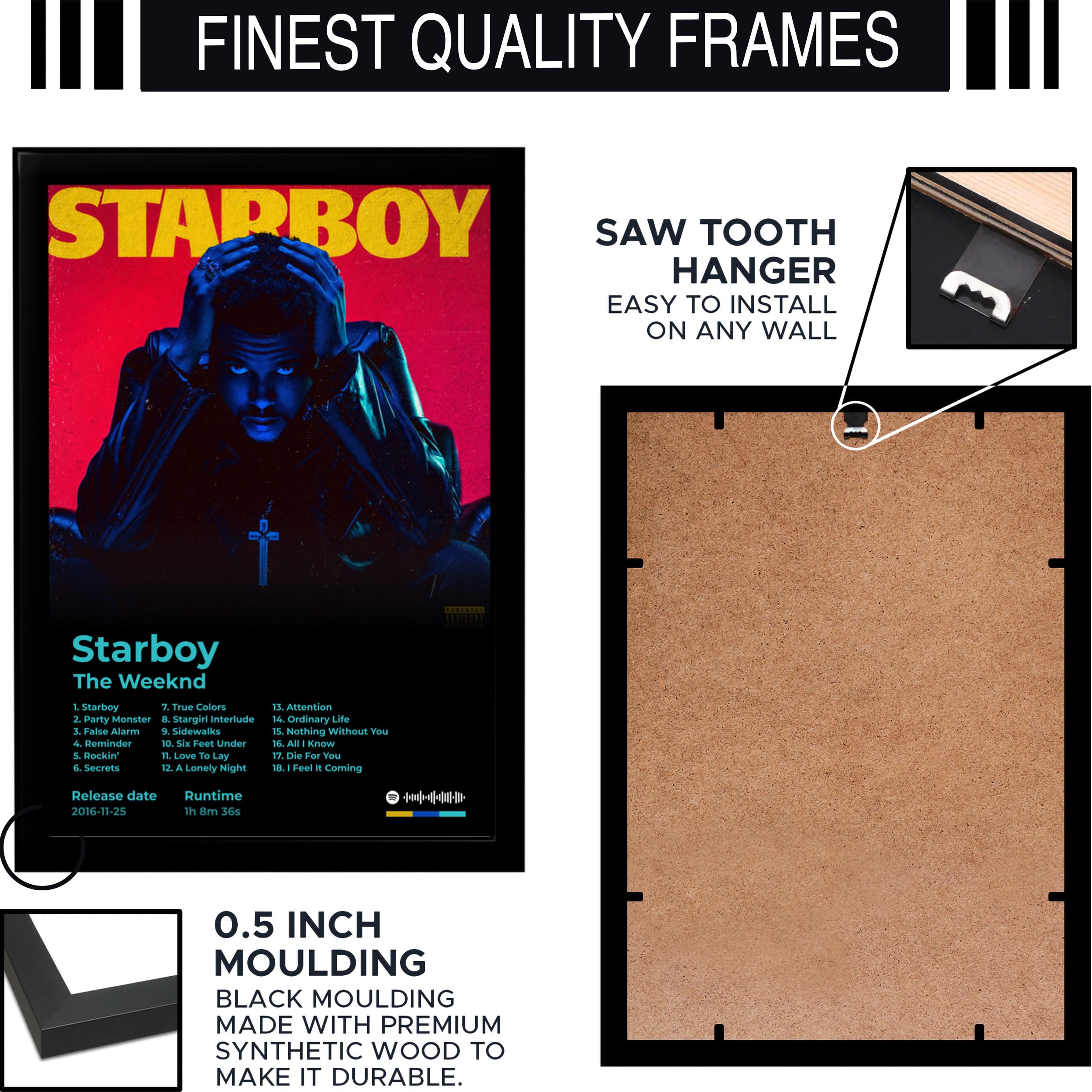 Blinkart The Weekend(Star Boy)Music Album Songs Hanging Photo Frame Poster (13*10 Inch)Wall Print Decor For Home Bedroom Living