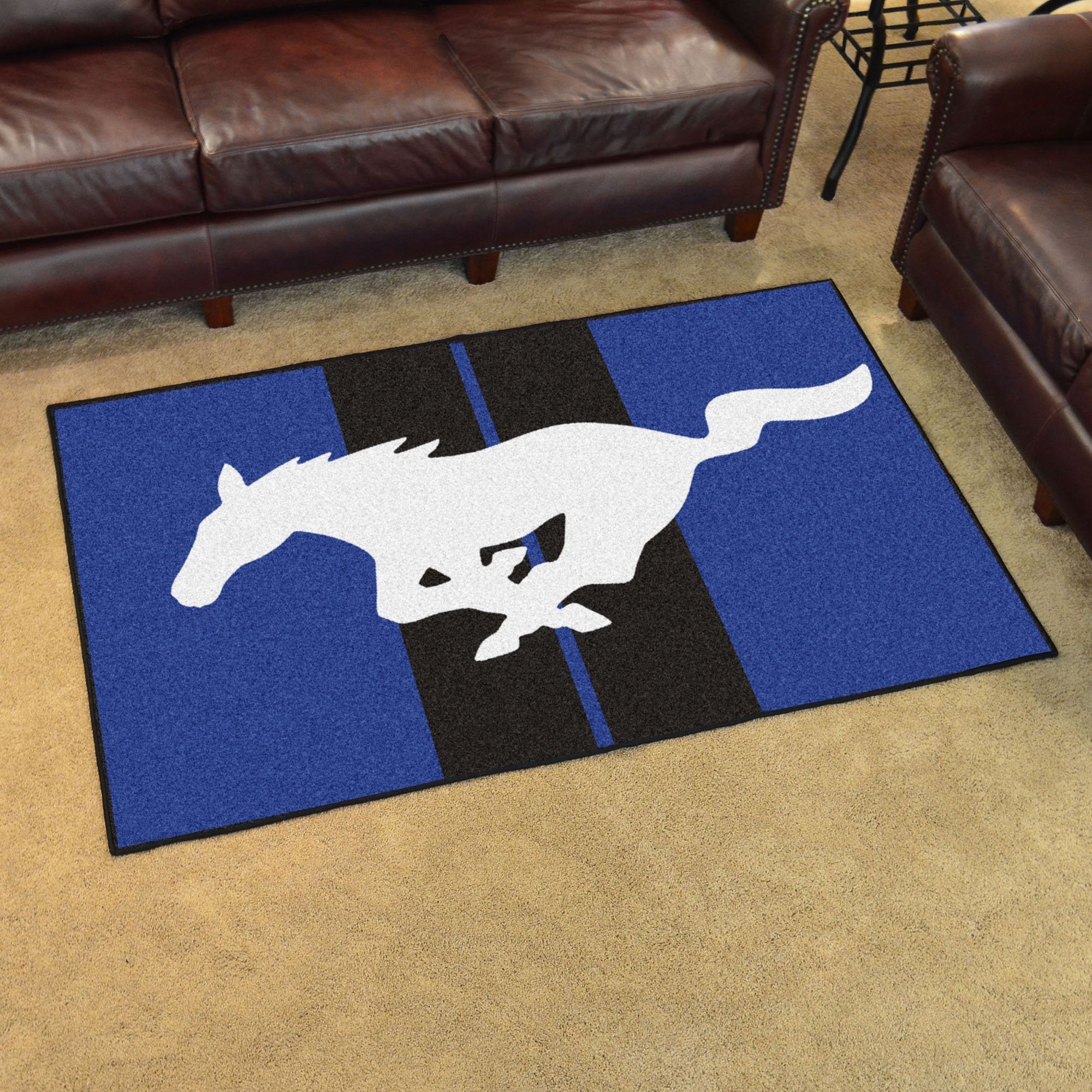 FANMATS 16647 Team Color 44x71 Mustang Horse Rug - Blue