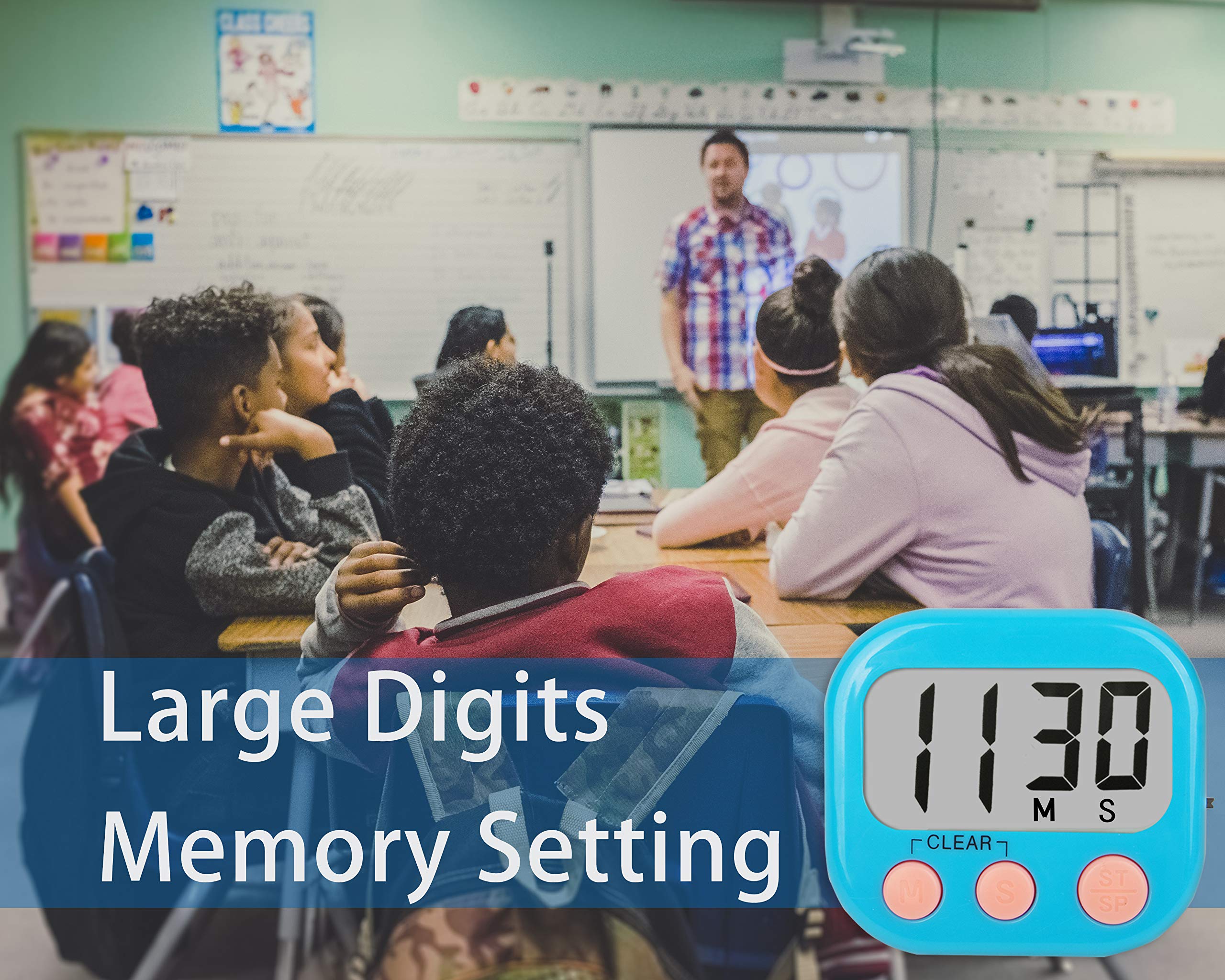 Class Timer Change Module Classroom Timers for Teachers Kids Large Magnetic Digital Timer 4 Pack ...