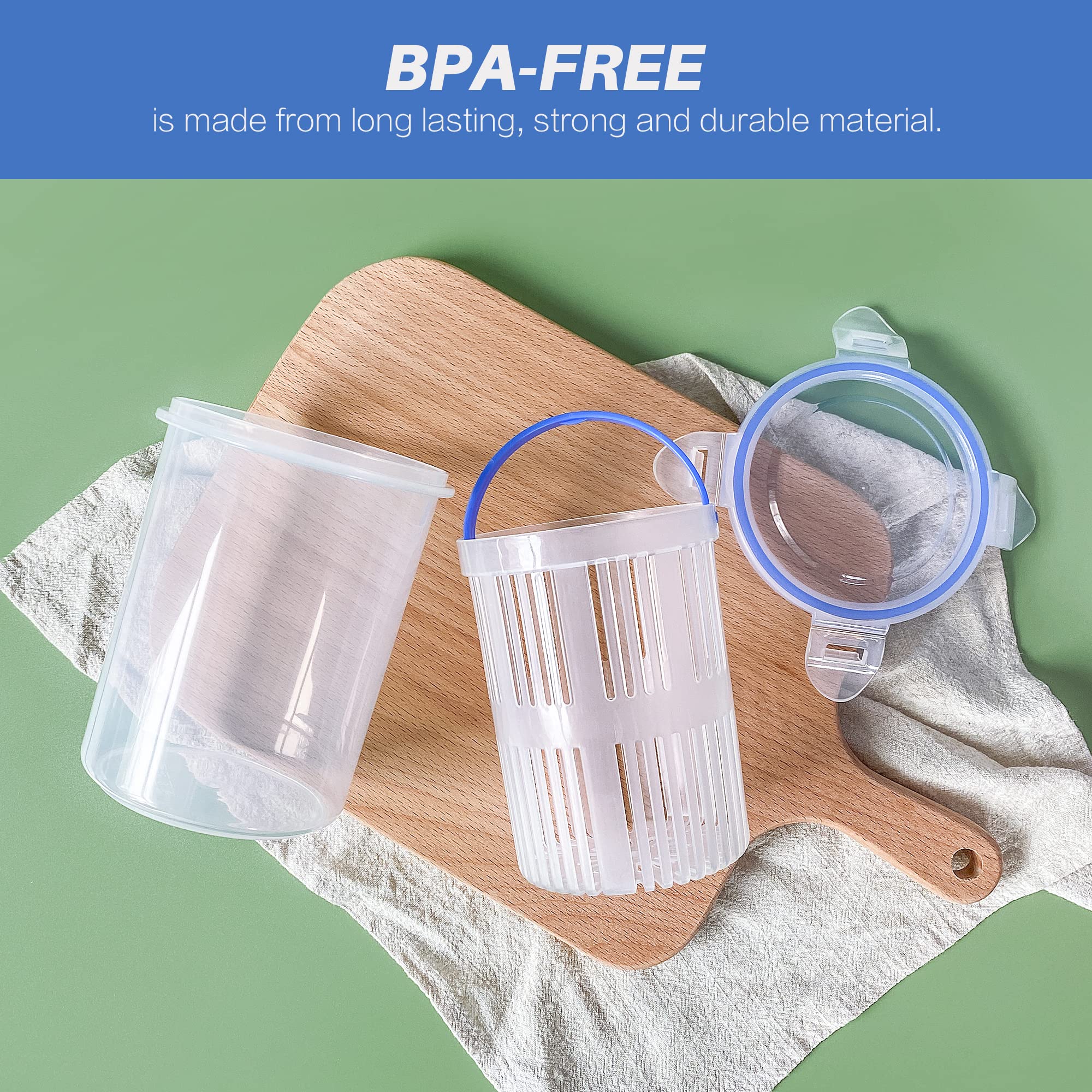 Kikiniko Pickle Jar 24 Oz Pickle Container With Strainer Pickle Holder Keeper Lifter, Pickle Storage Container Pickle Strainer,F