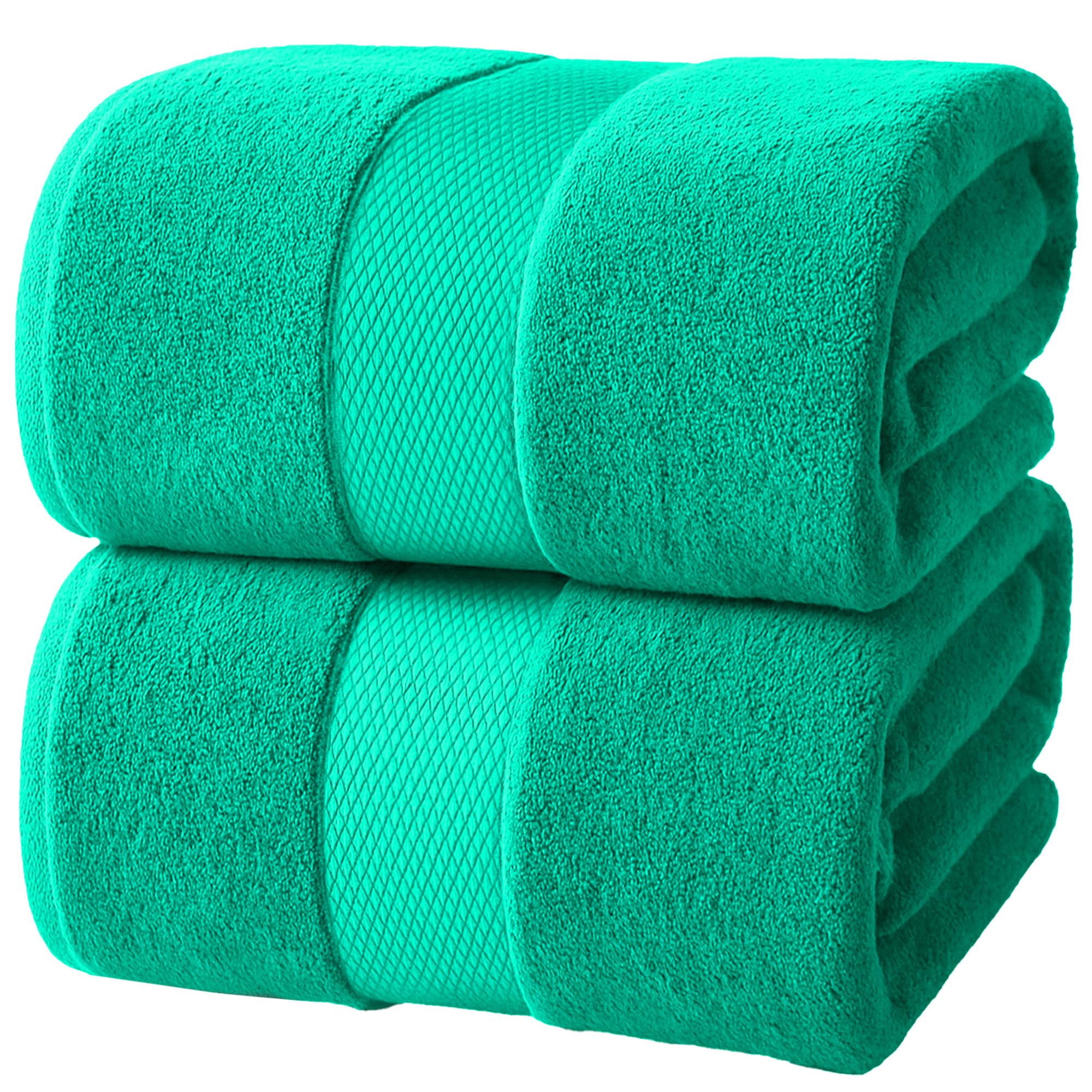 Infinitee Xclusives Premium Green Bath Sheets Towels For Adults - 2 Pack Extra Large Bath Towels 35X70-100% Soft Cotton, Absorbe