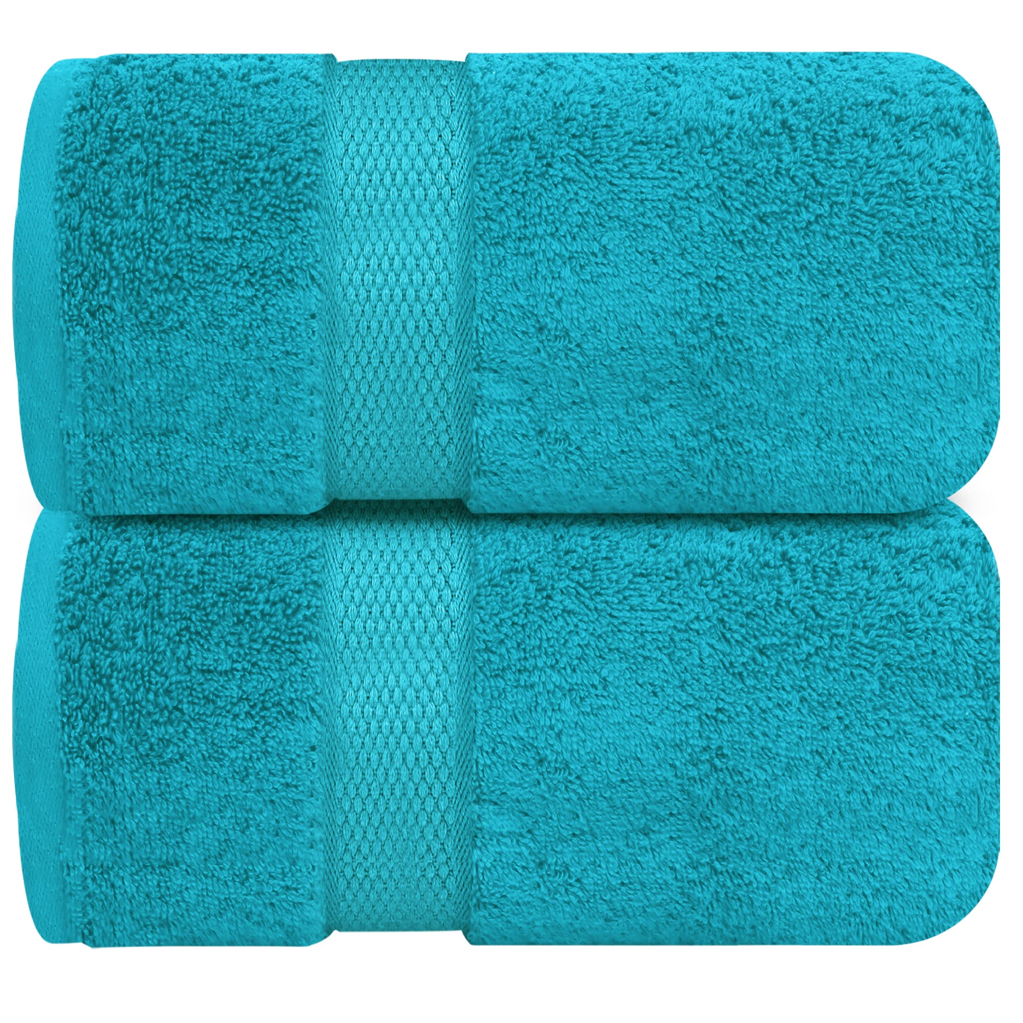 Infinitee Xclusives Premium Teal Bath Sheets - Pack Of 2, 35X70 Inches Large Bath Sheet Towel - 100 Cotton Ultra Soft And Absorb