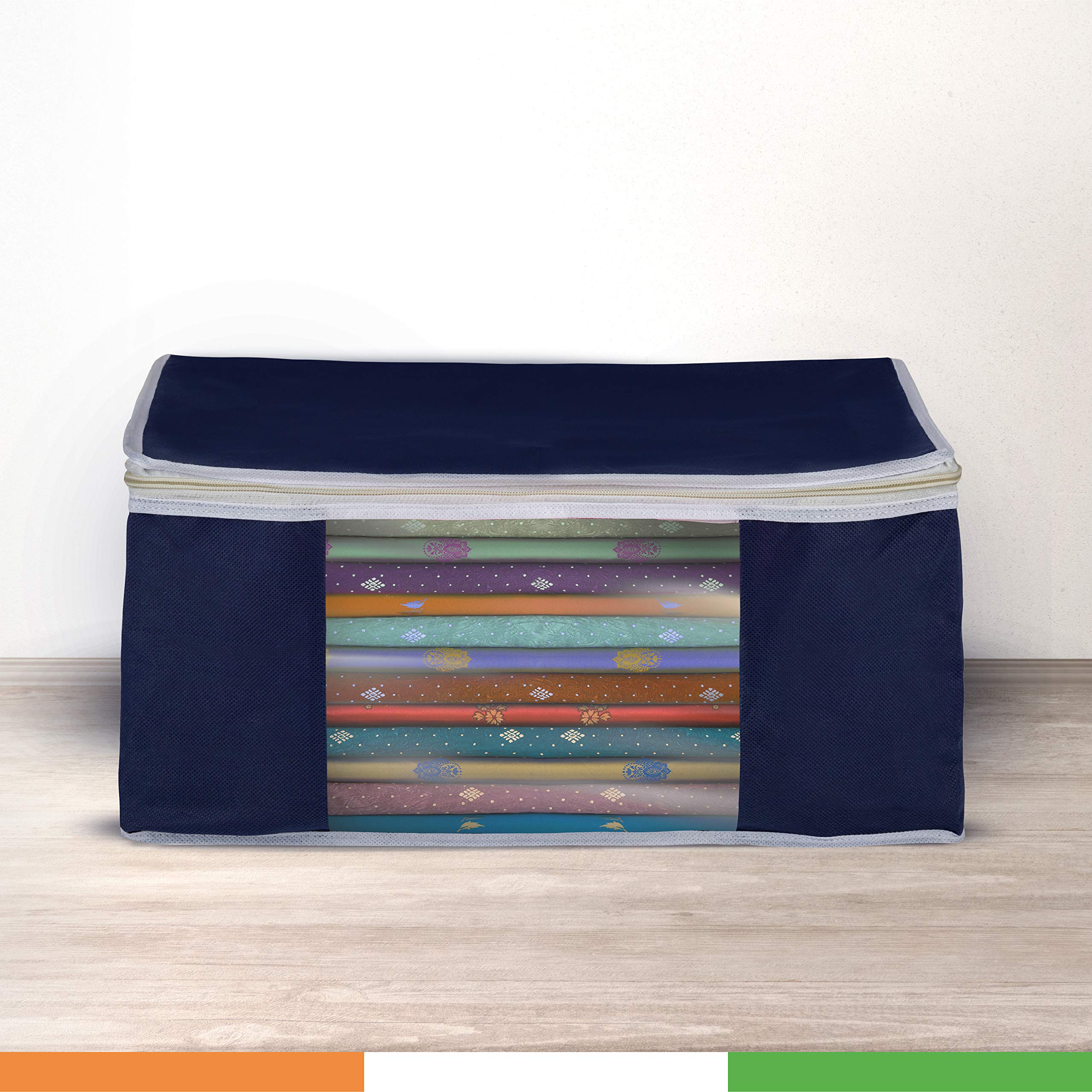 Duraware Saree Stacker/Bag With Duralight Fabric | Dust & Moisture Resistant | Wardrobe/Under Bed Organiser For Clothes | Pack O