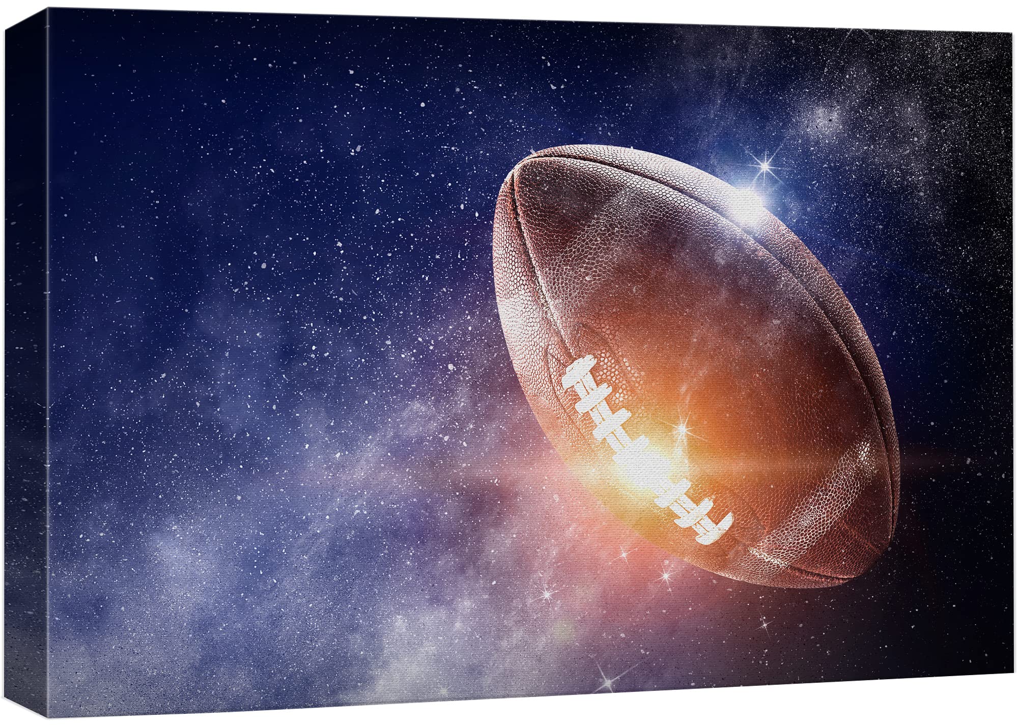 Wall26 Canvas Wall Art Print Set Cosmic Galaxy Football In Space Sports Athletes Digital Art Modern Art Modern Scenic Colorful F
