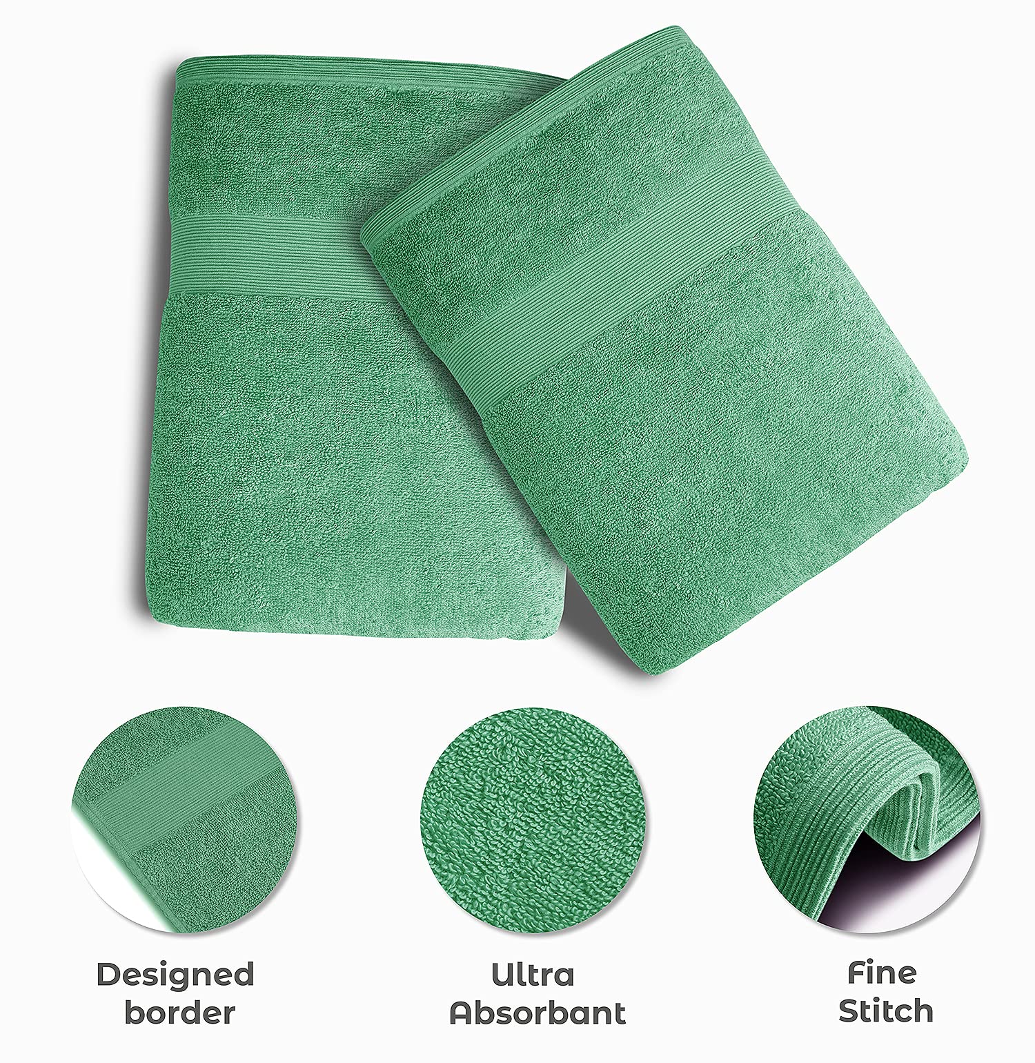 Softolle 100% Cotton Luxury Bath Towels -Towels For Bathroom - Set Of 4 Bath Towel (27    X 54   )- Eco-Friendly, Super Soft. (S