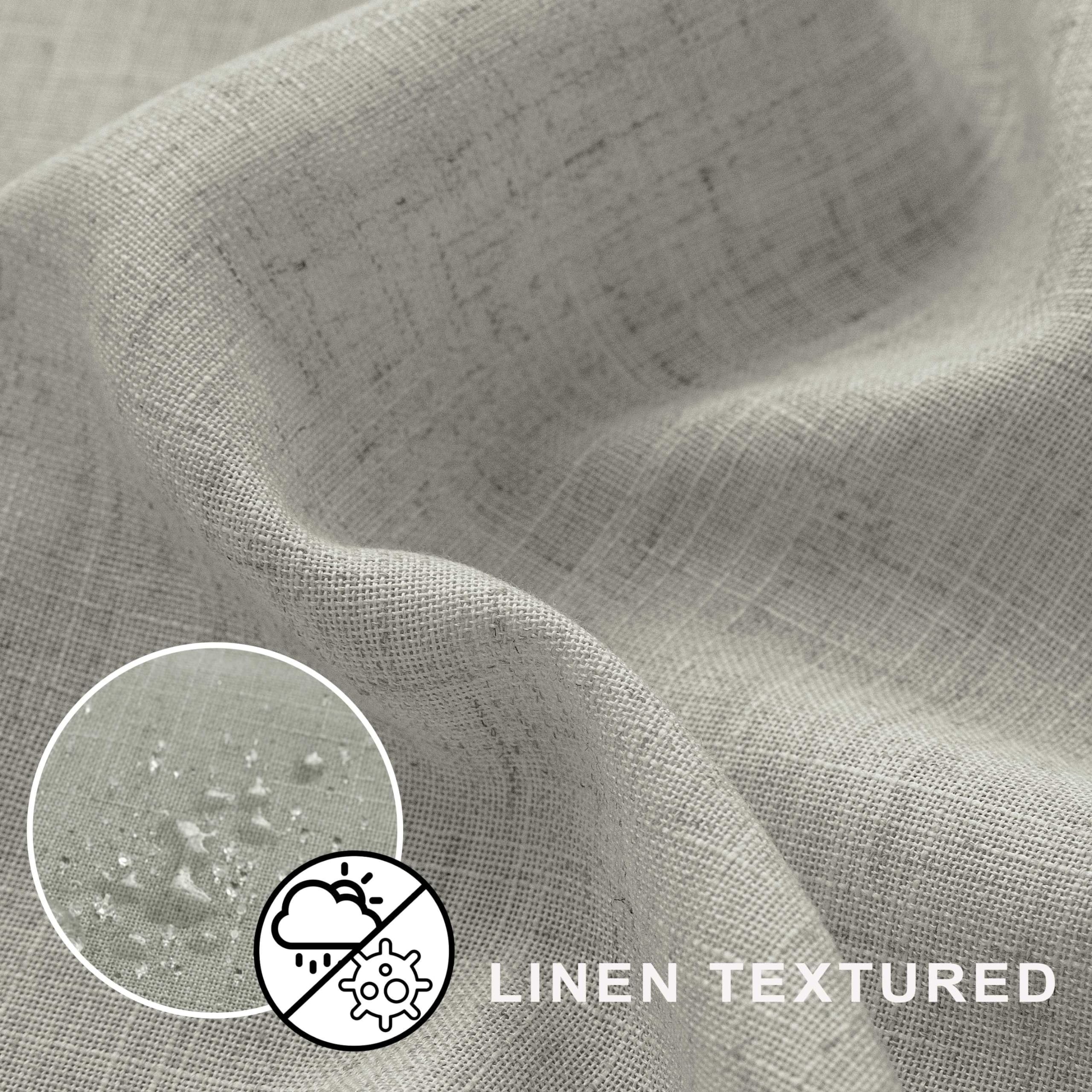 Grey Shower Curtain Basic Solid Waterproof Linen Fabric Liner Set with Hooks Unique Translucent Hotel Style Collection Farmhouse Boho Modern Shower Curtains for Bathroom Ideas Light Gray 72 Inch