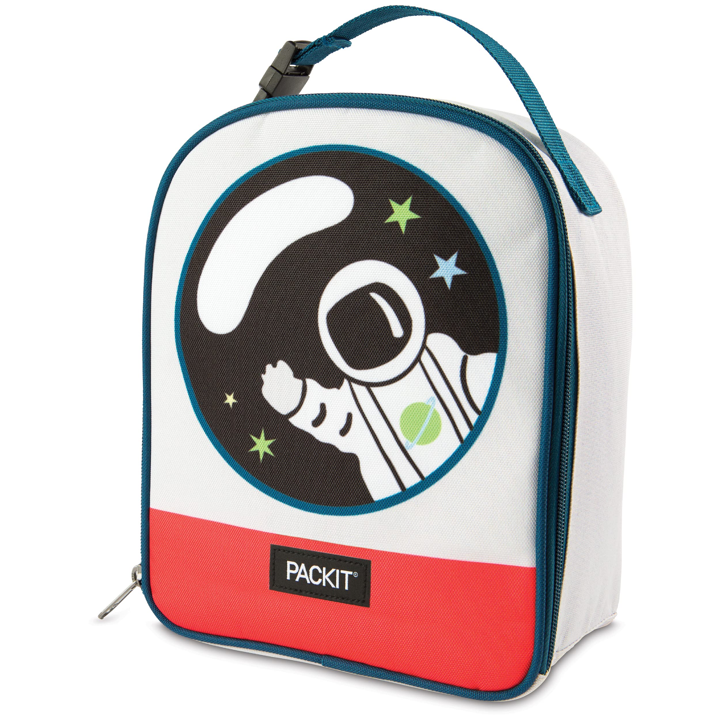 Packit Freezable Playtime Lunch Box, Spaceman, Built With Ecofreeze Technology, Collapsible, Reusable, Zip Closure With Buckle H