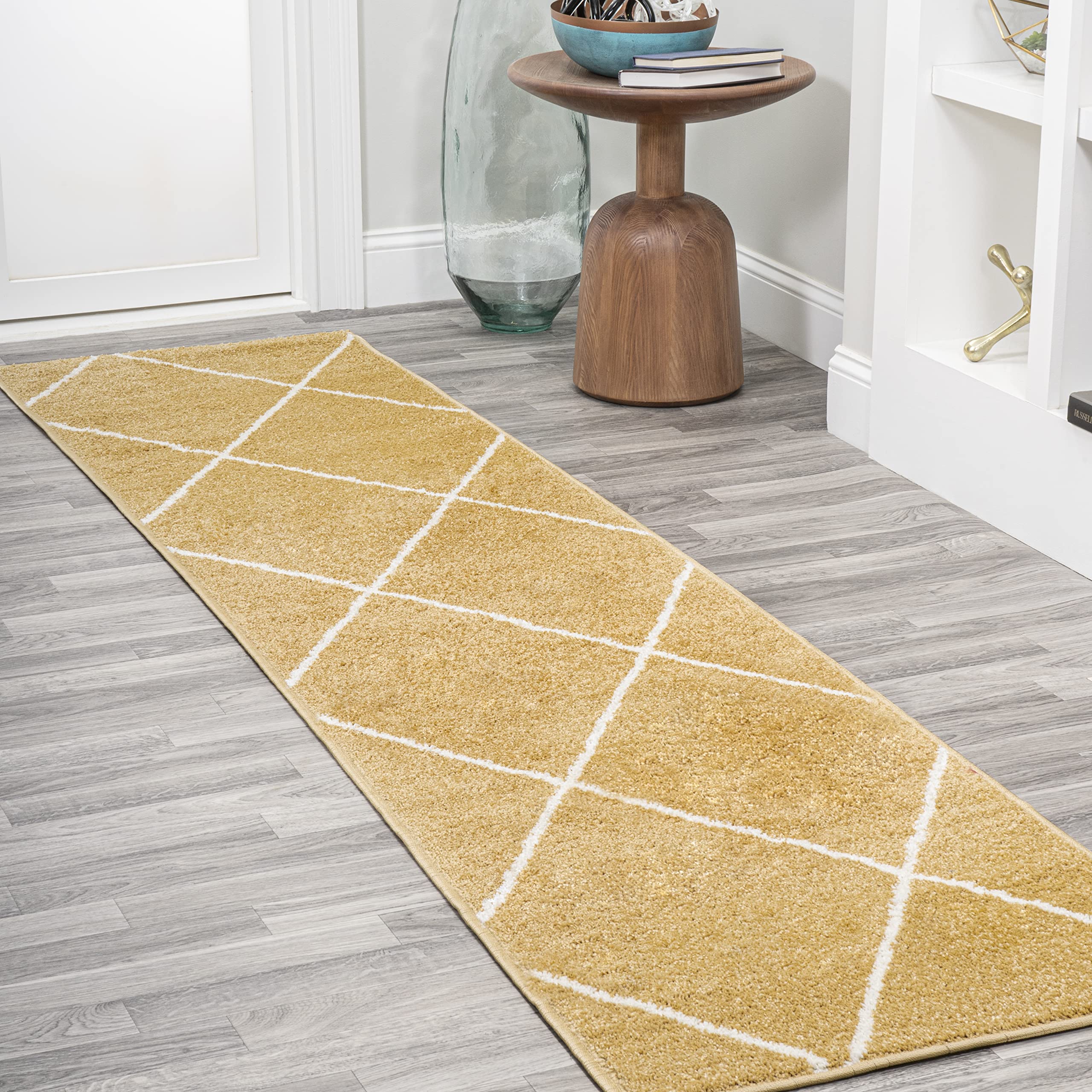 JONATHAN Y SEU102E-28 Cole Minimalist Diamond Trellis Indoor Area -Rug Modern Contemporary Casual Easy -Cleaning Bedroom Kitchen