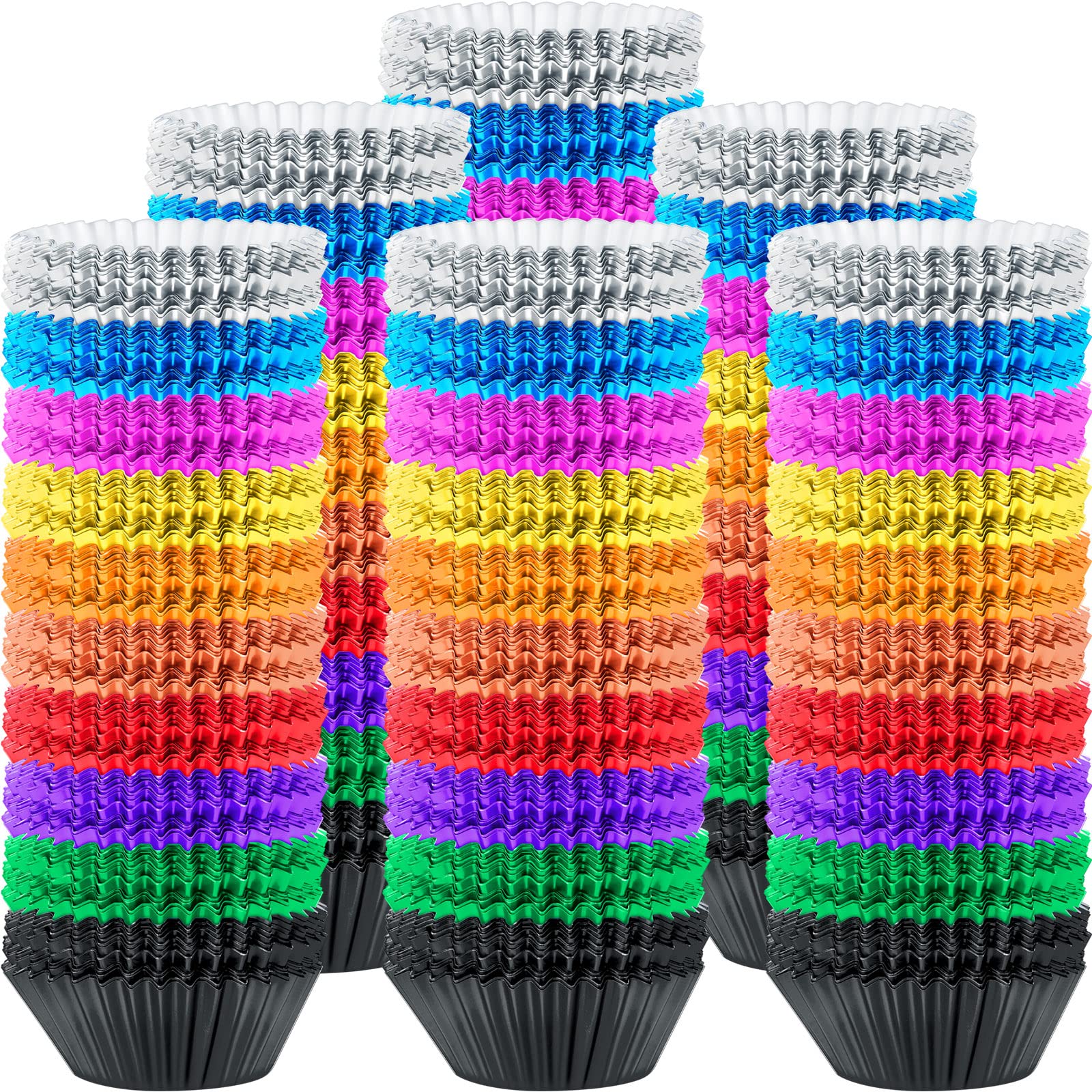 1000 Count Cupcake Liners Standard Size 2 Inch Metallic Cupcake Wrappers Cups Muffin Baking Cups For Weddings Birthdays Baby Sho