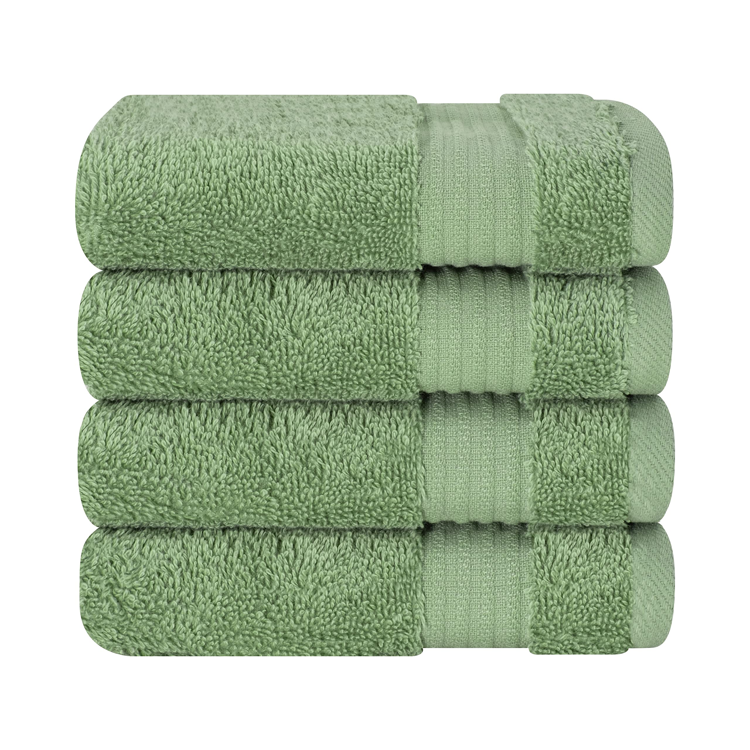 Cotton Paradise Washcloths For Bathroom, 13 X 13 Inch 100% Turkish Cotton Towels Soft Absorbent Luxury Washcloths, Small Hand Fa