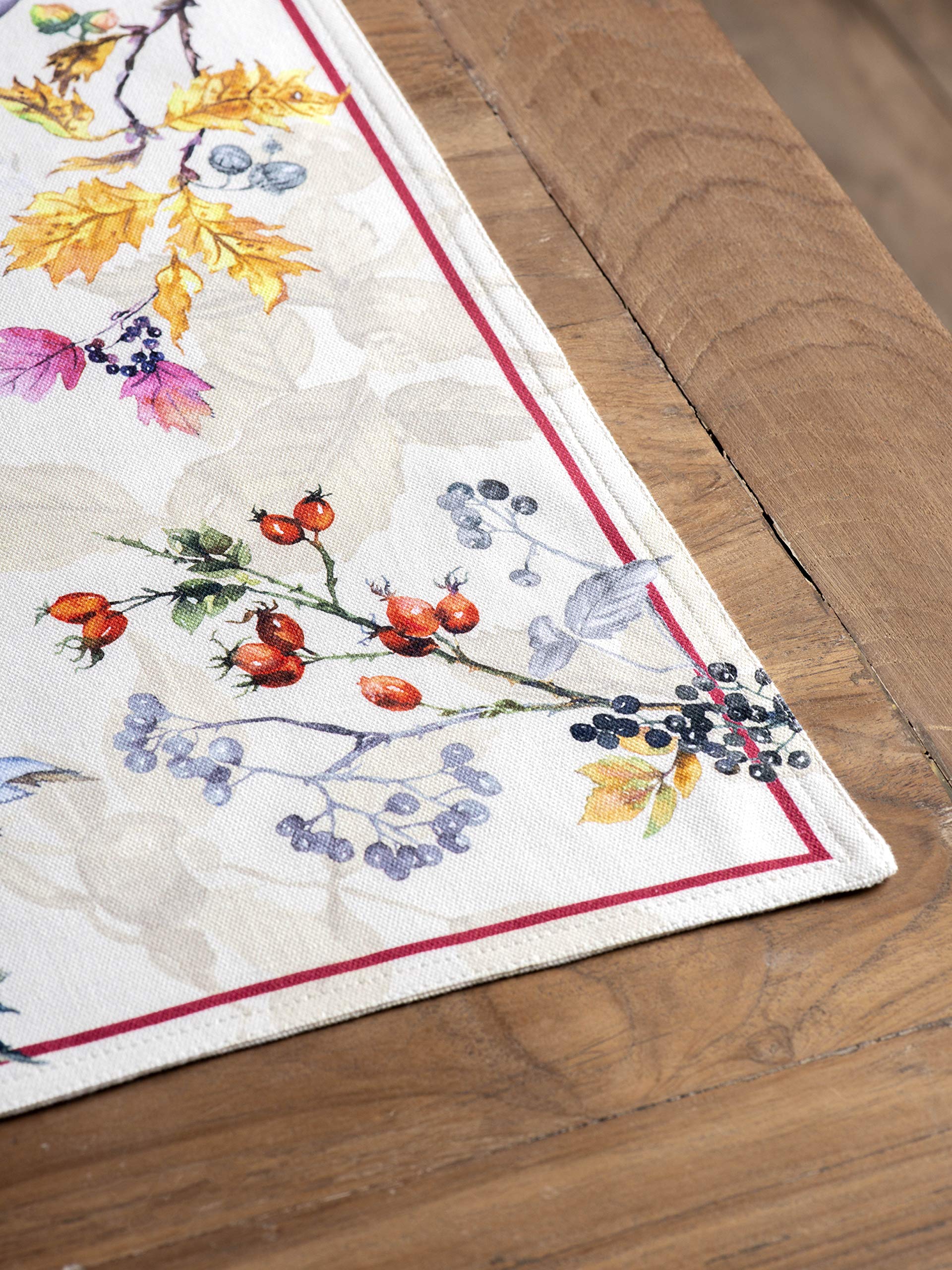 Maison D' Hermine Placemats 100% Cotton Decorative Cloth Place Mat Washable Dinner Placemat, Holiday, Wedding & Dining, Equinoxe