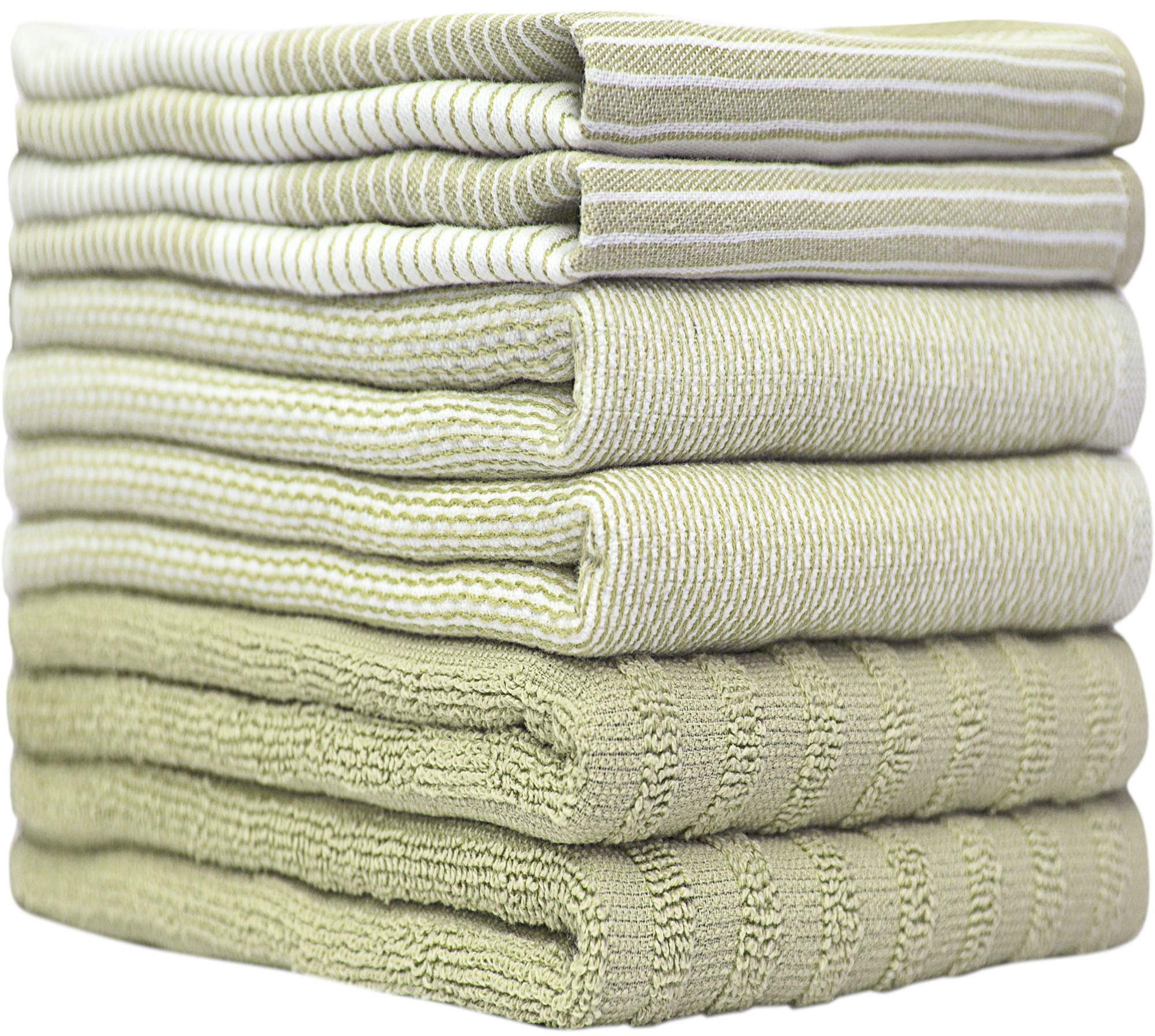 Premium Kitchen Towels (20   X 28   , 6 Pack) | Large Cotton Kitchen Hand Towels | Dish Towels | Flat & Terry Towel | Kitchen To