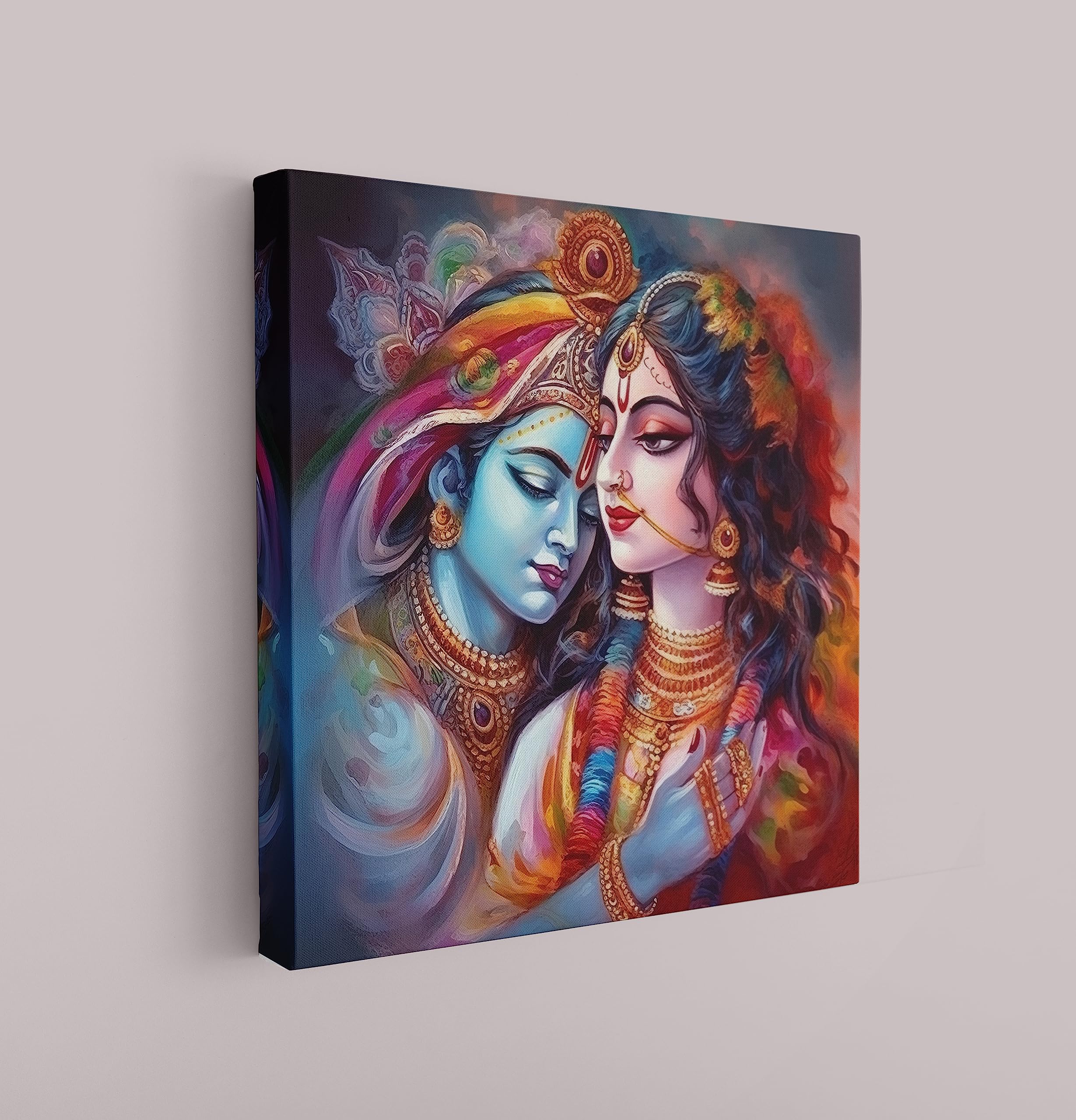 SCPmarts Radha Krishna Canvas Painting Radha Krishna Wall Decoration Abstract Painting Wall art Radha Krishna Painting Home Deoc