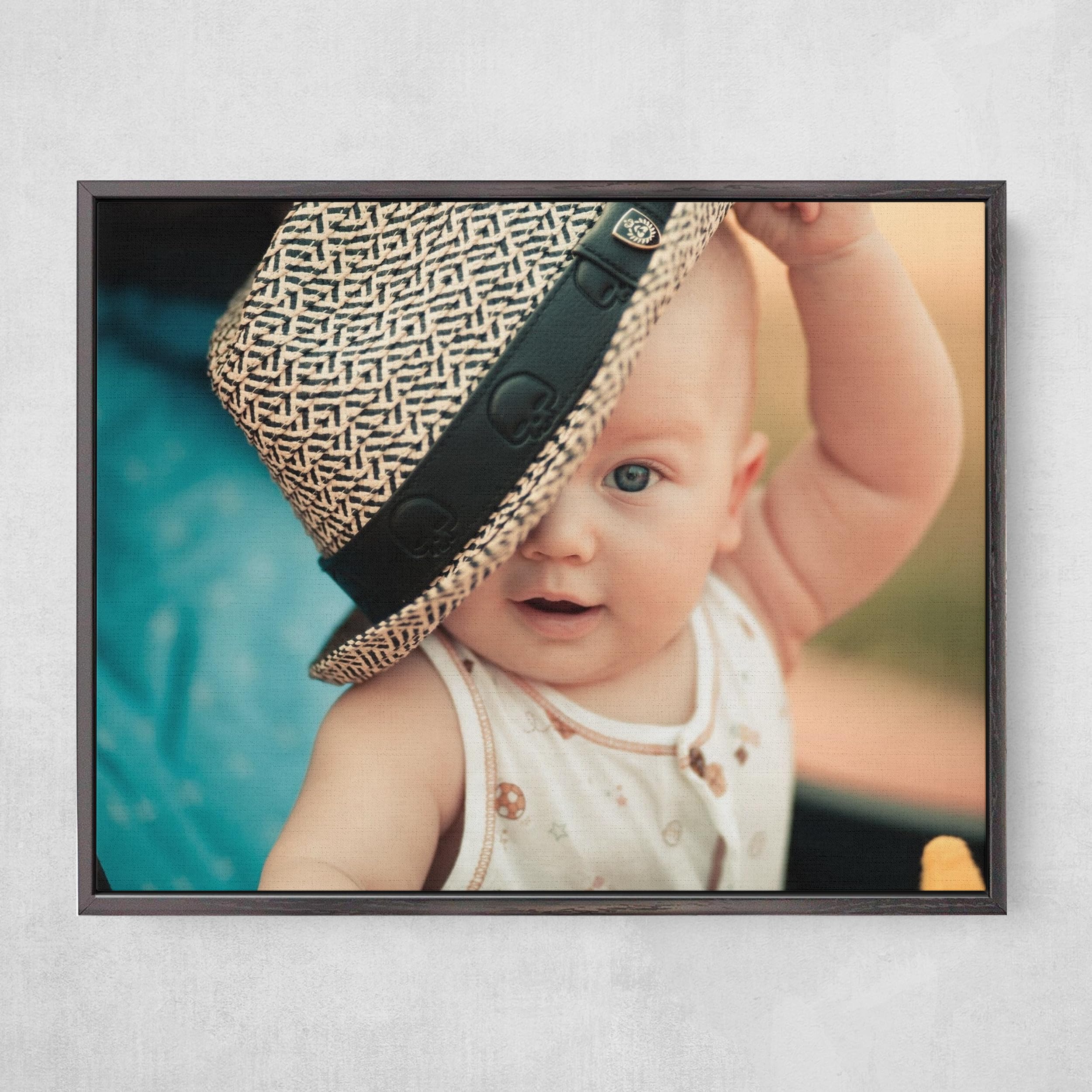 Personalized Custom Canvas Prints: Photo On Canvas (Black 16X20) Transform Your Photos Into Stunning Framed Wall Art Digitally P