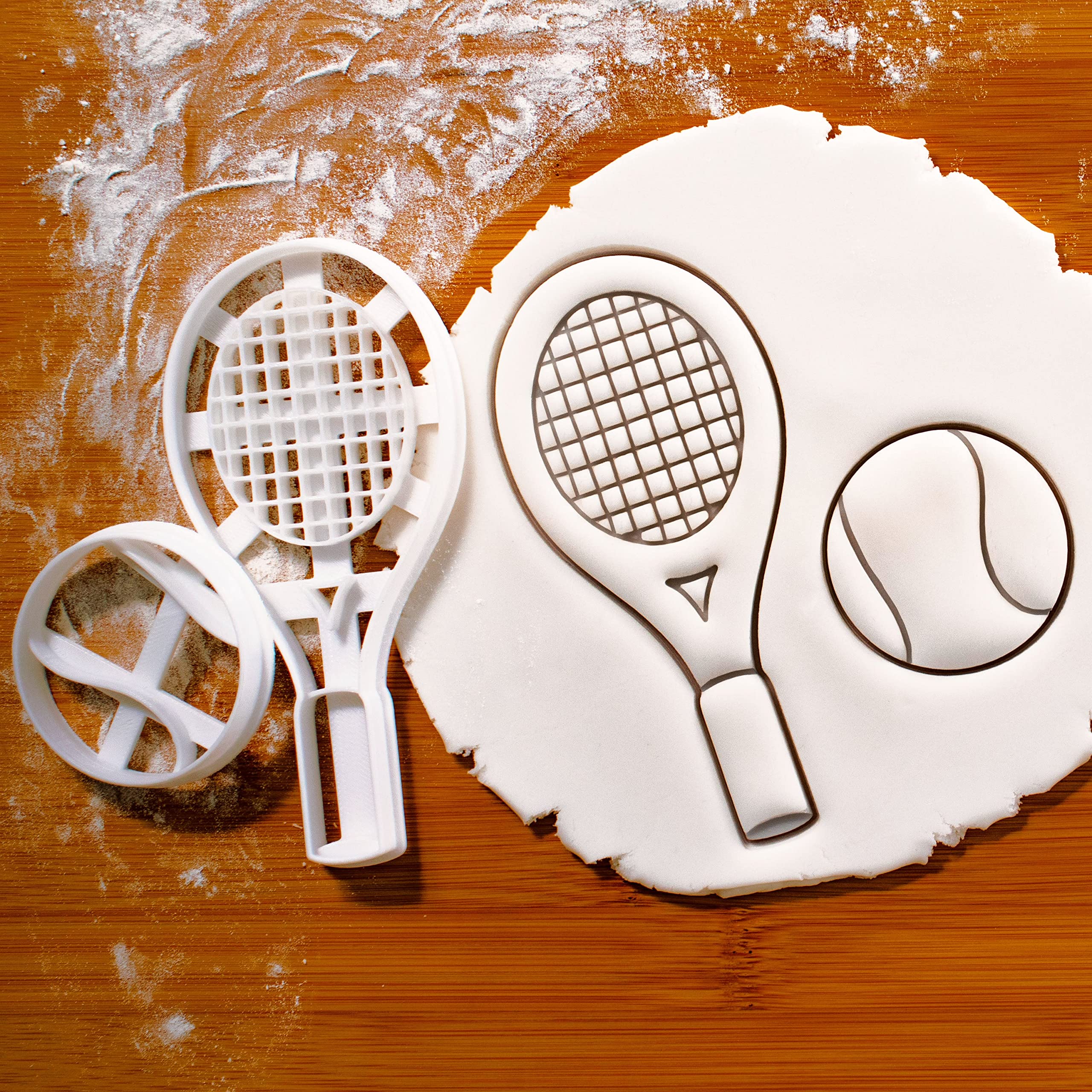 Tennis Racket And Ball Cookie Cutters, 2 Pieces - Bakerlogy