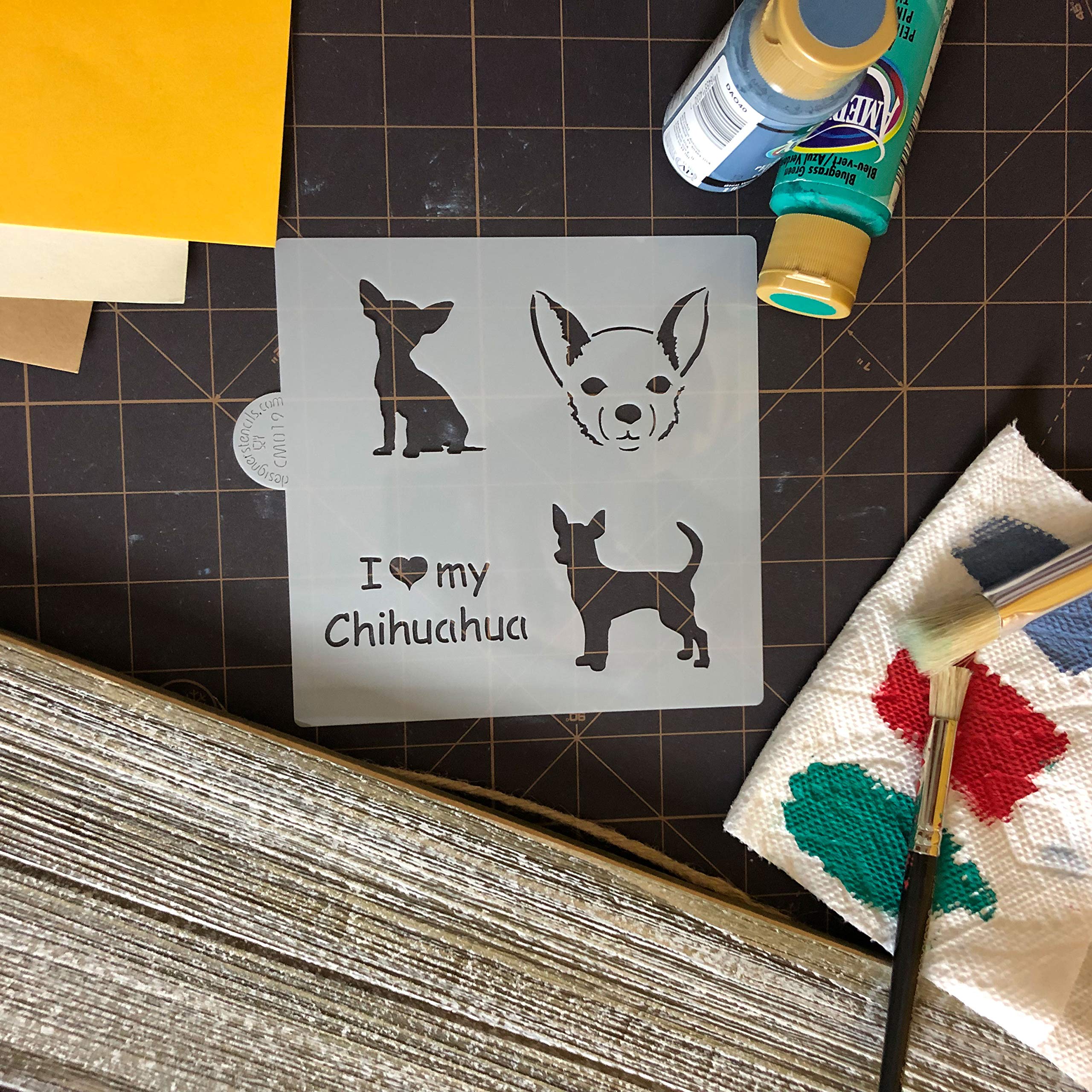 I Love My Chihuahua Cookie And Craft Stencil By Designer Stencils
