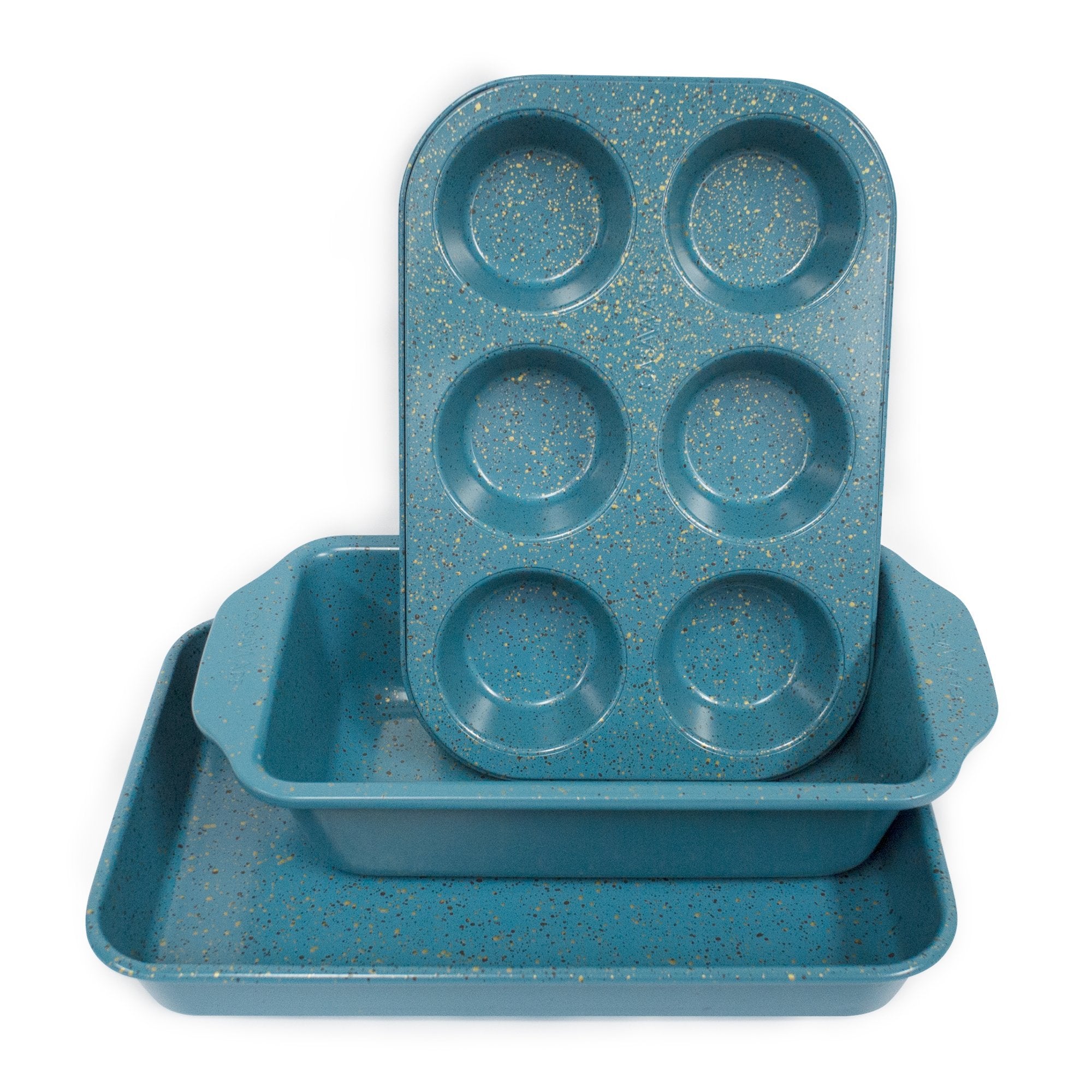 Casaware Toaster Oven 3-Piece Set (Blue - Granite)