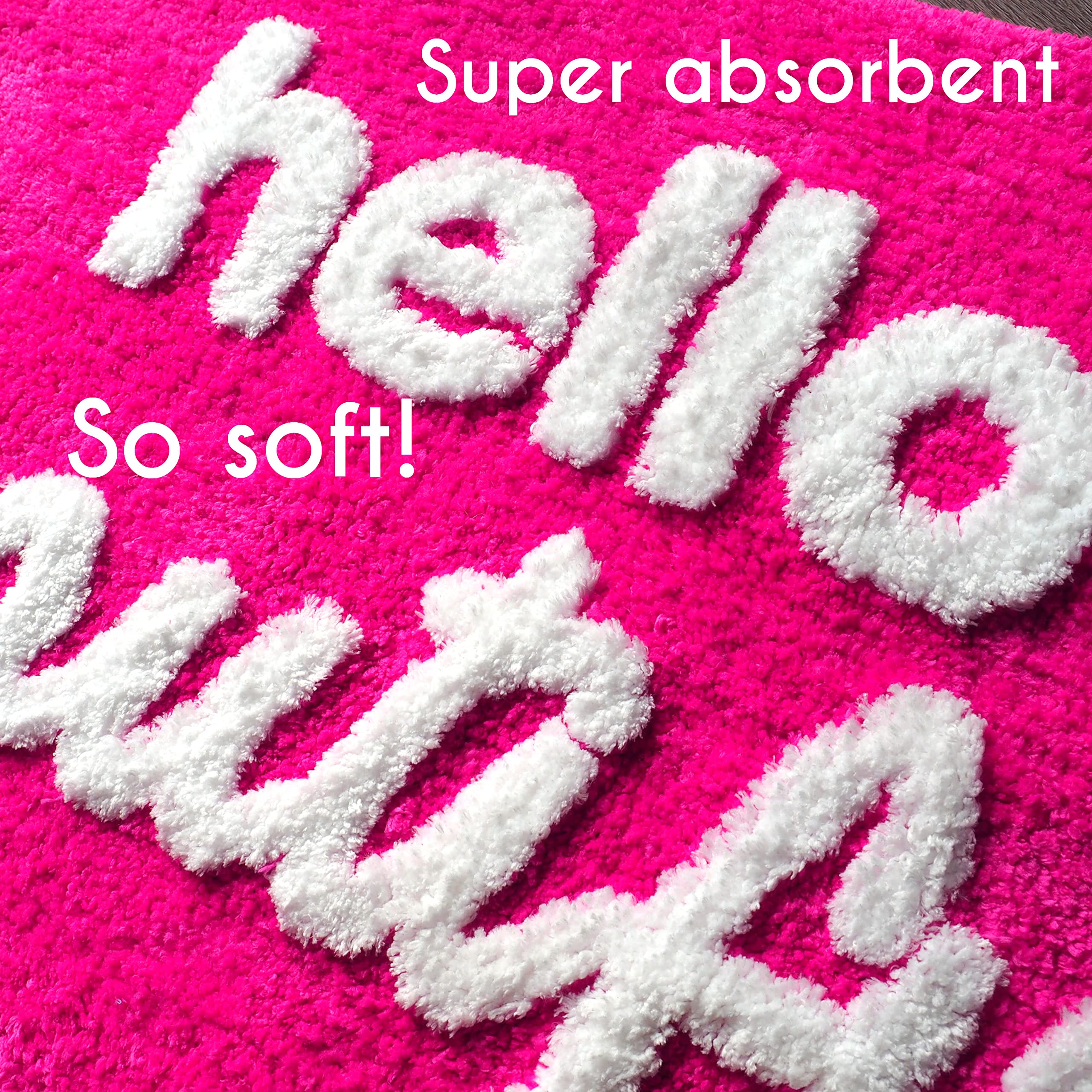 Evovee Hello Beautiful Bath Mat Cute Bathroom Rugs For Girls You Look Good Gorgeous Funny Shower Fun Bathroom Decor Non-Slip Was