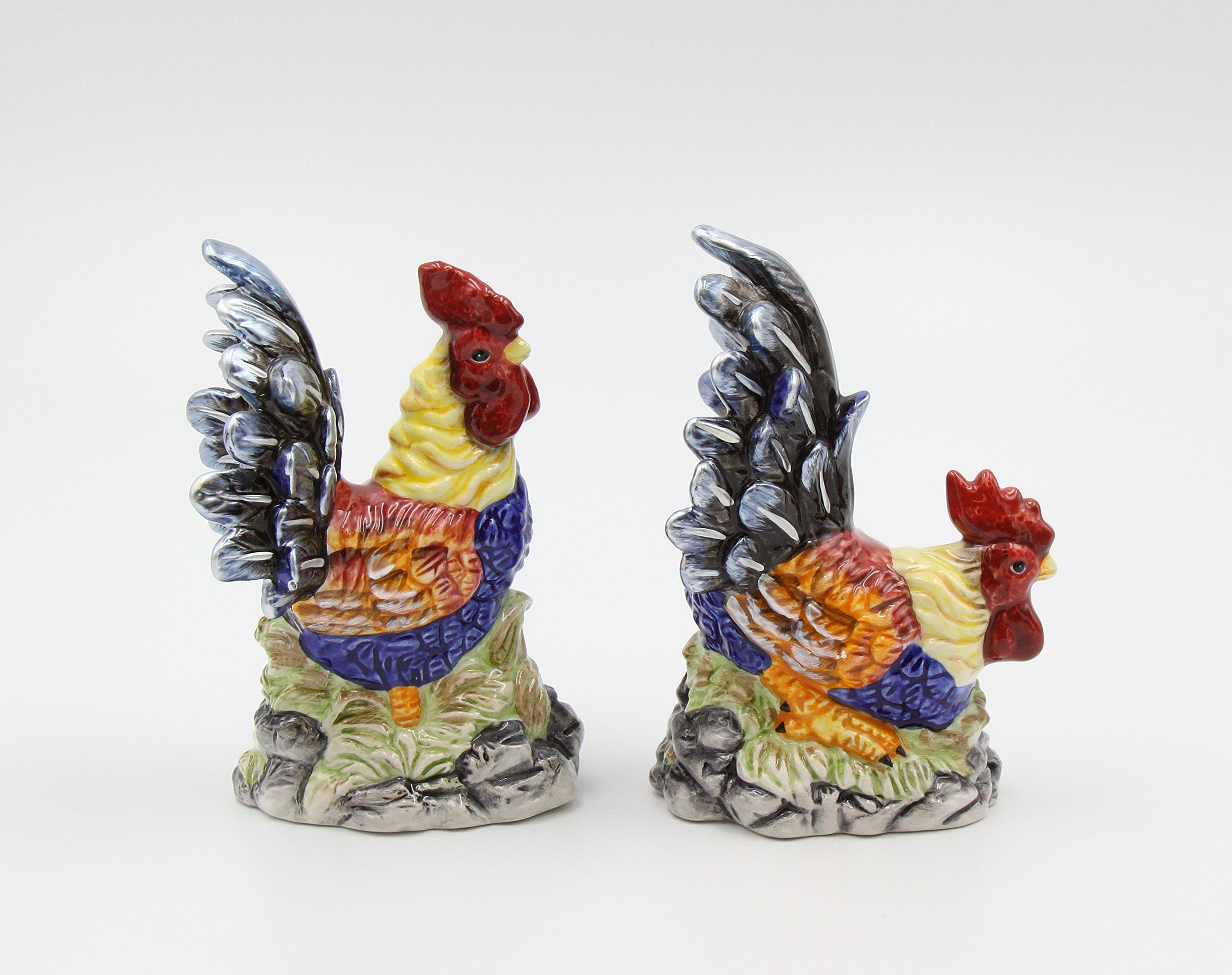 Appletree Design Barn Yard Rooster Salt and Pepper Set  4-1/2-Inch