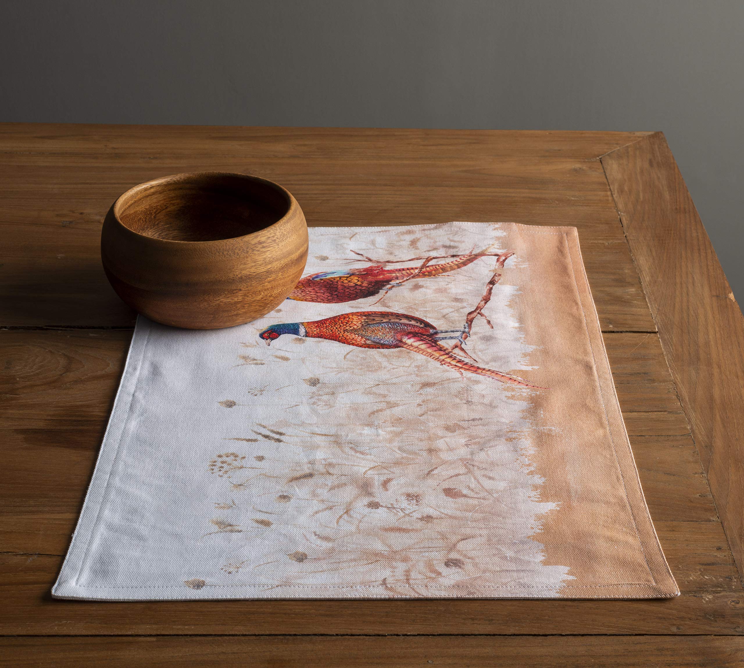 Maison D' Hermine Placemats Set Of 4, 100% Cotton Decorative Washable Table Place Mat, Kitchen, Party, Wedding, Restaurant & Cam