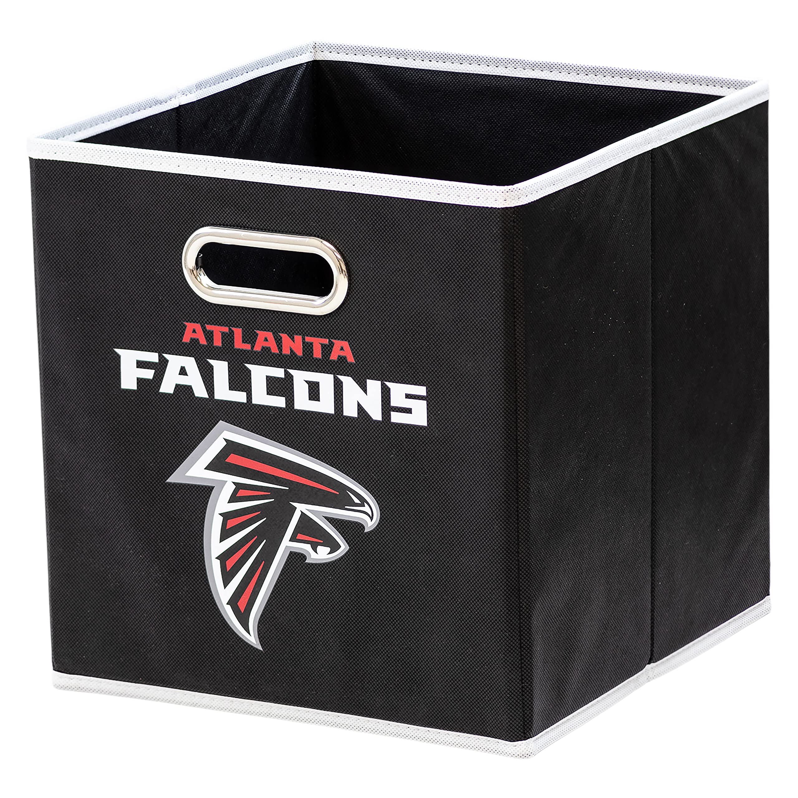 Franklin Sports Nfl Atlanta Falcons Collapsible Storage Bin Nfl Folding Cube Storage Container Fits Bin Organizers Fabric Nfl Te