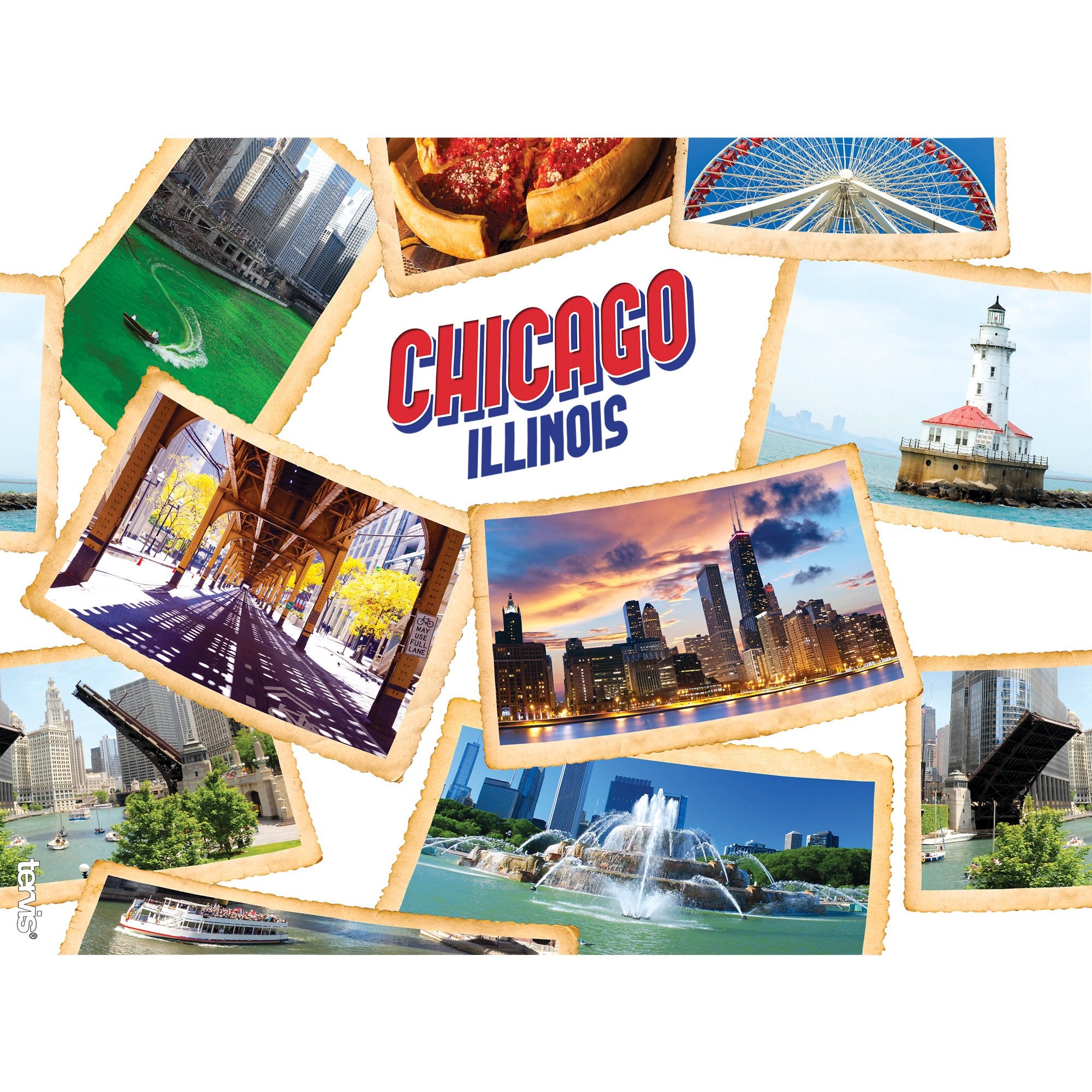 Tervis Made In Usa Double Walled Chicago Collage Insulated Tumbler Cup Keeps Drinks Cold & Hot, 24Oz, Classic