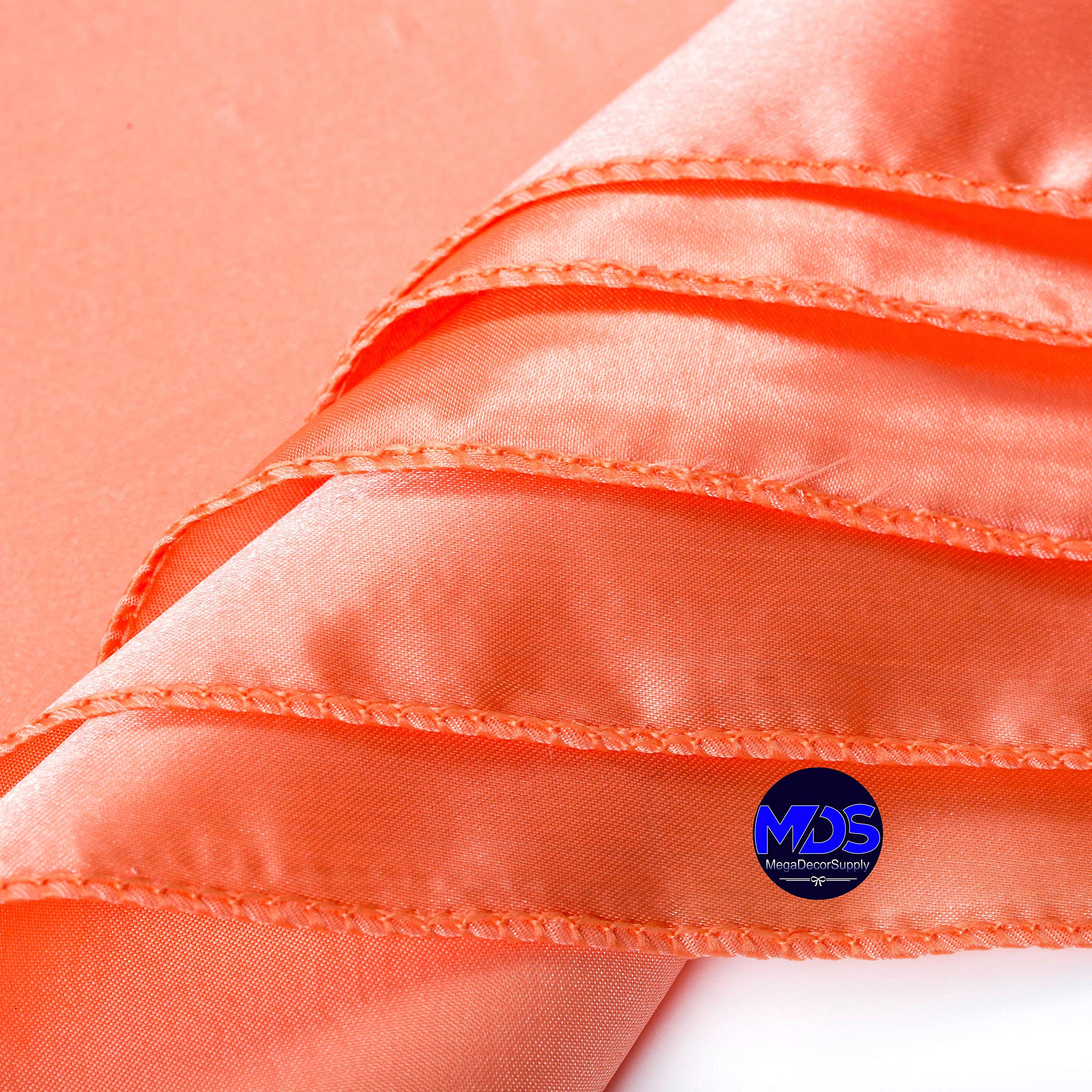 Mds Pack Of 25 Wedding Satin 12''X 12'' Square Dinner Napkin Or Handkerchief For Wedding Banquet Decoration - Pitch