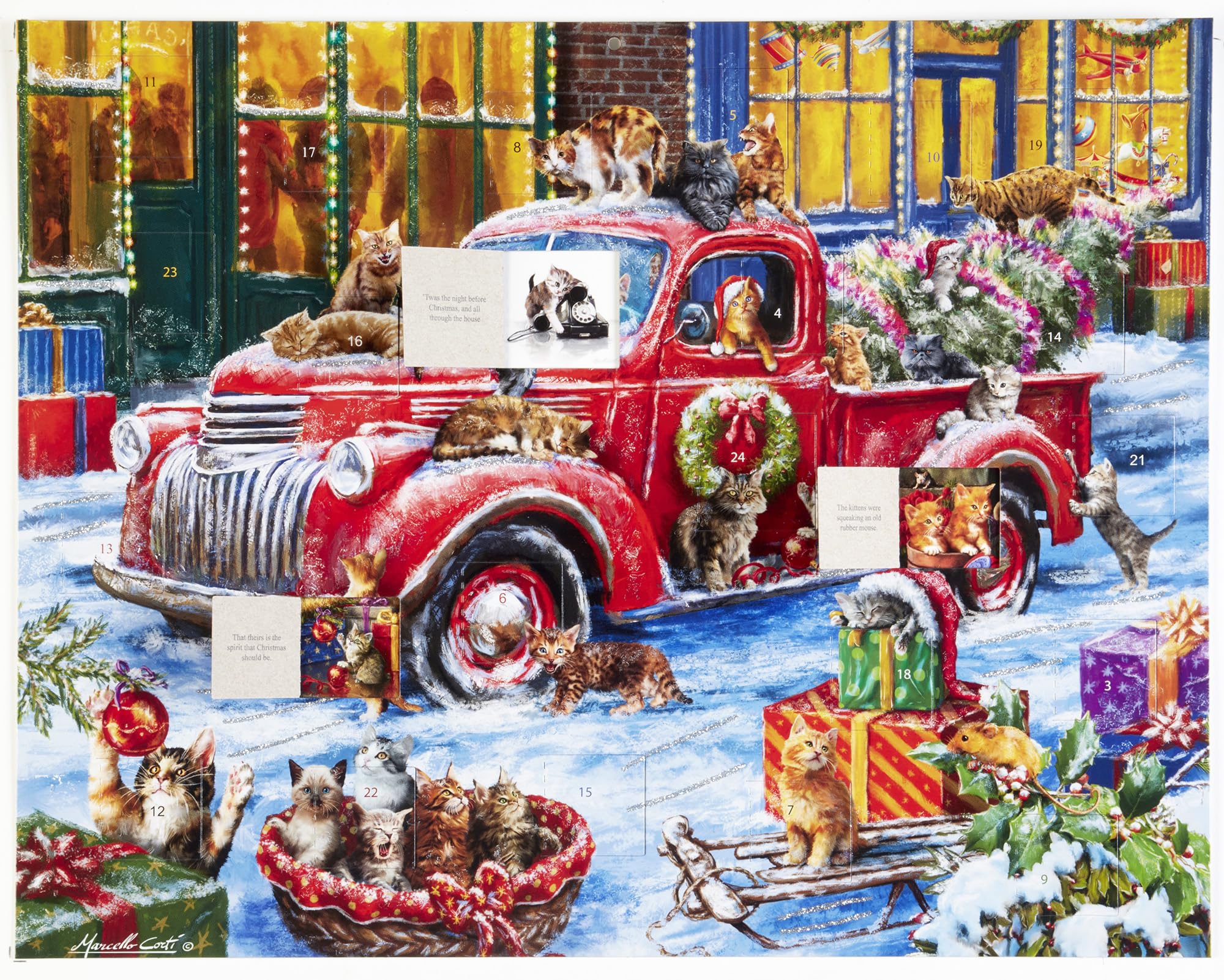 Vermont Christmas Company Its a Cats Christmas Advent Calendar (Countdown to Christmas) with A Kittens Christmas Poem