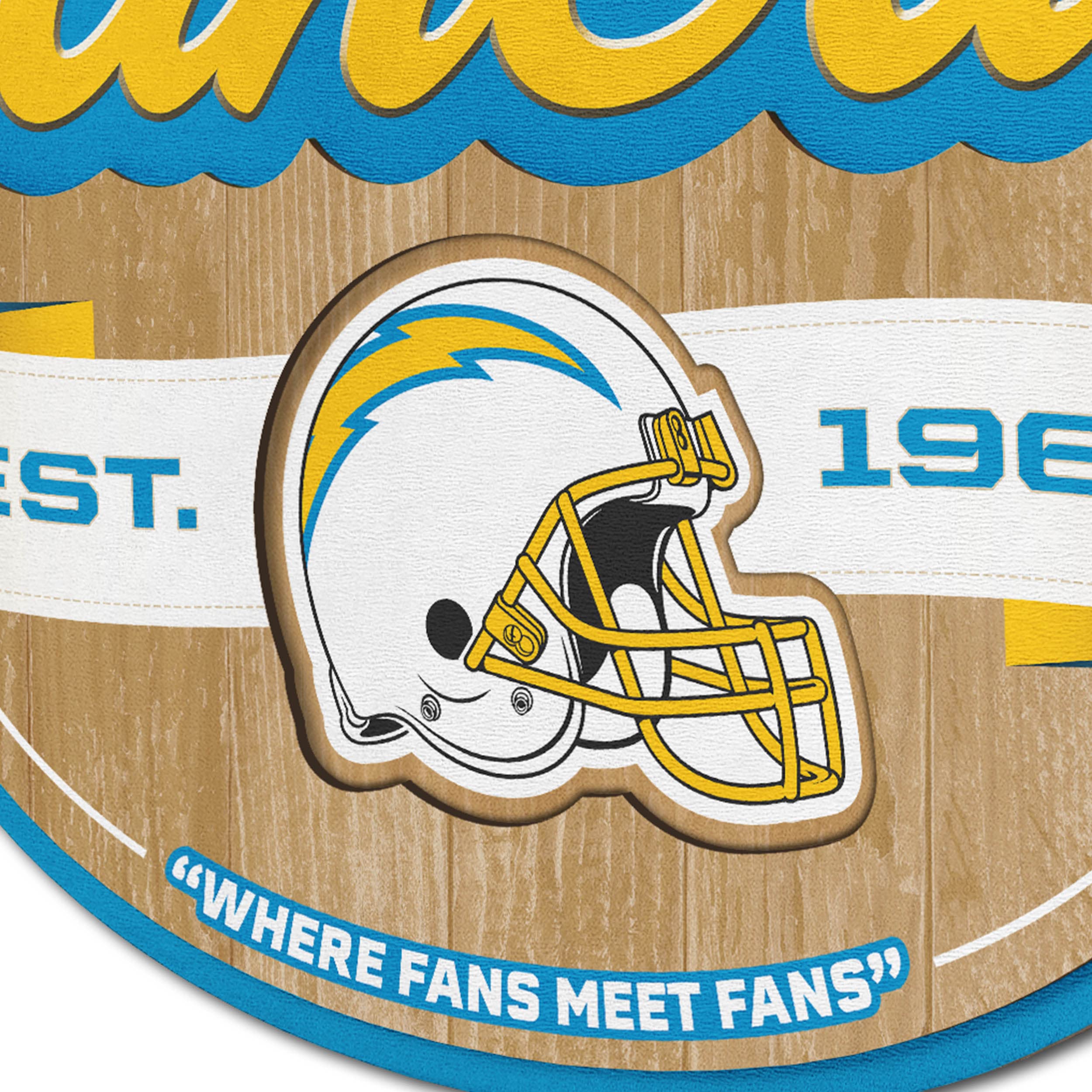 Youthefan Nfl Los Angeles Chargers Fan Cave Sign