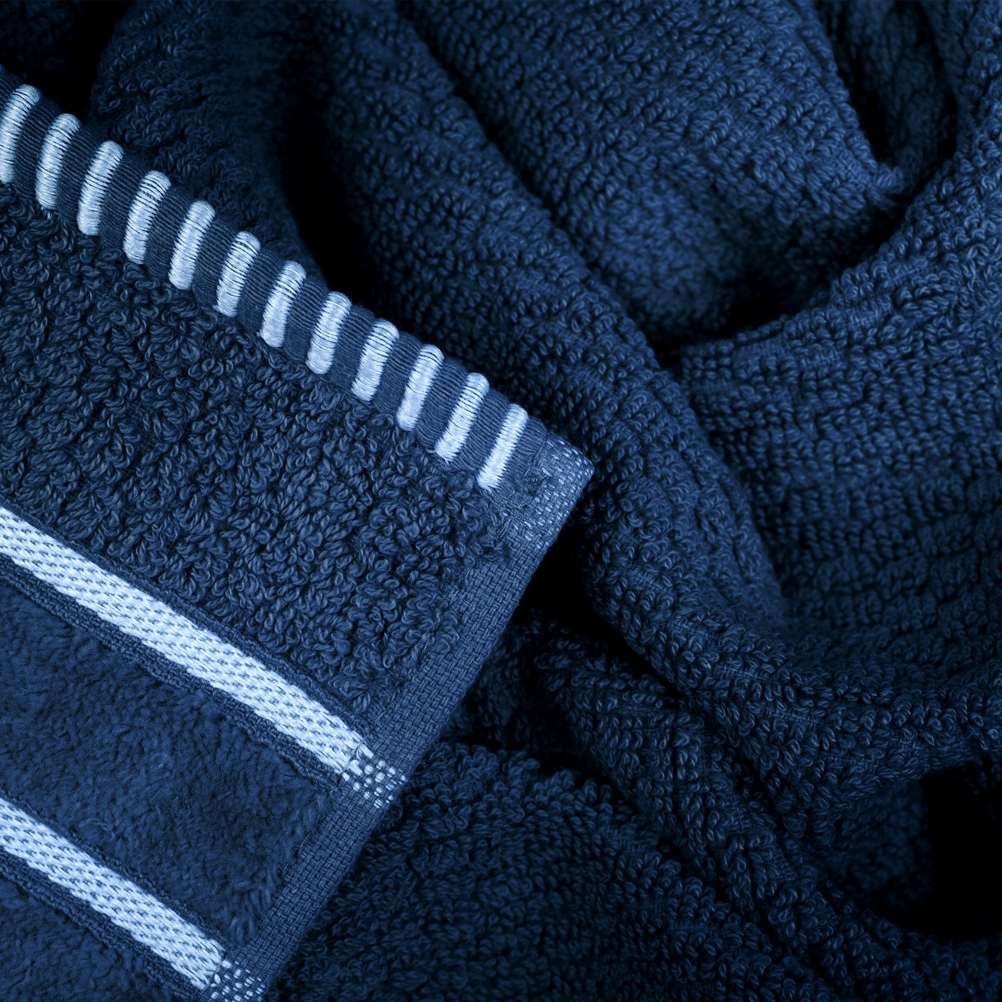 Combed Cotton Towel Set- Rice Weave 100% Combed Cotton 6 Piece Set With 2 Bath Towels, 2 Hand Towels And 2 Washcloths By Lavish