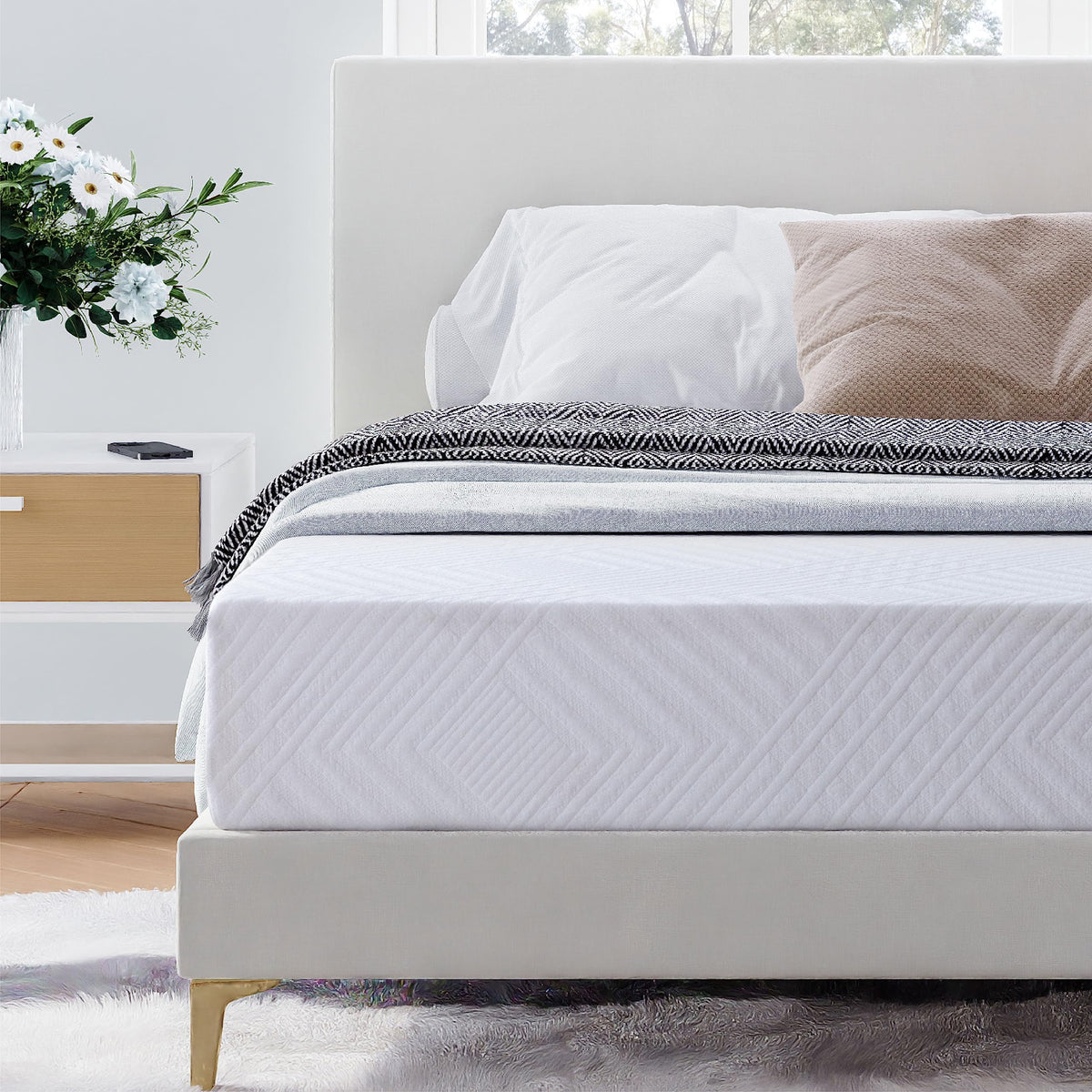 Dyonery Full Mattress -6 Inch Green Tea Memory Foam Mattress - Full Mattress In A Box - Certipur-Us Certified Fiberglass Free Ma
