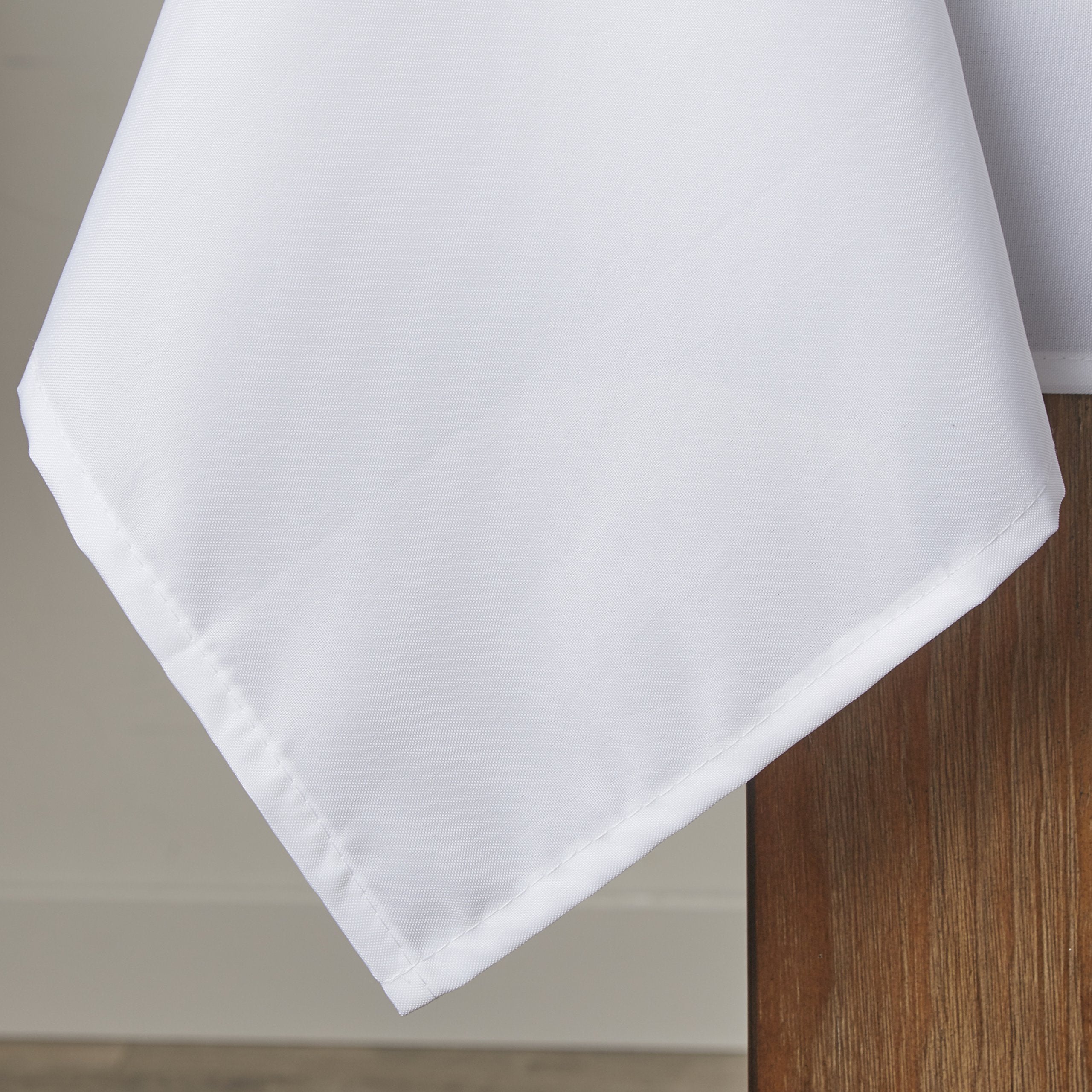 Violet Linen Solid Liner Tablecloth White 60'' X 156'' Oblong/Rectangle