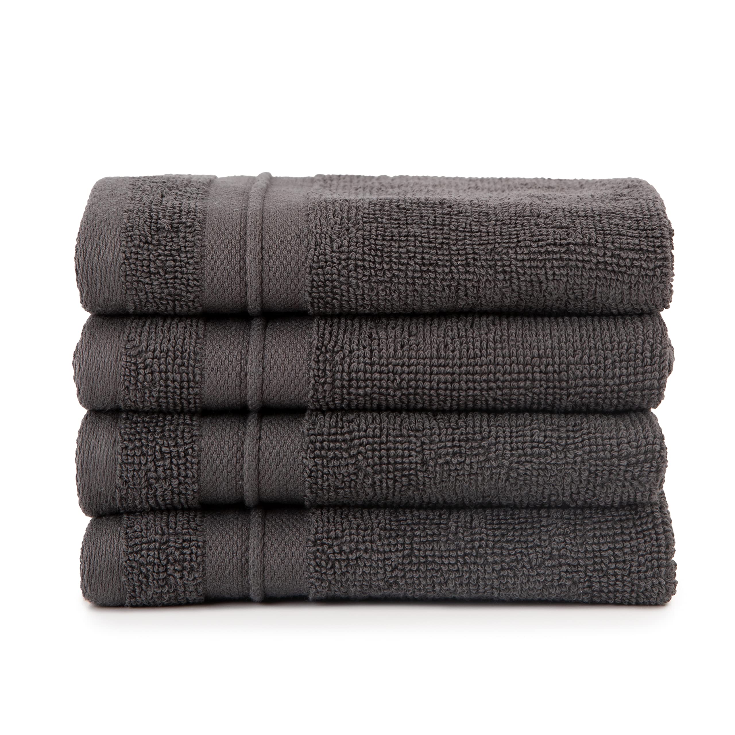 Washcloths Set 100% Cotton Gray, Oeko-Tex Terry Cotton, Soft And Absorbent Wash Cloths For Your Body, Face Towel For Washing Fac