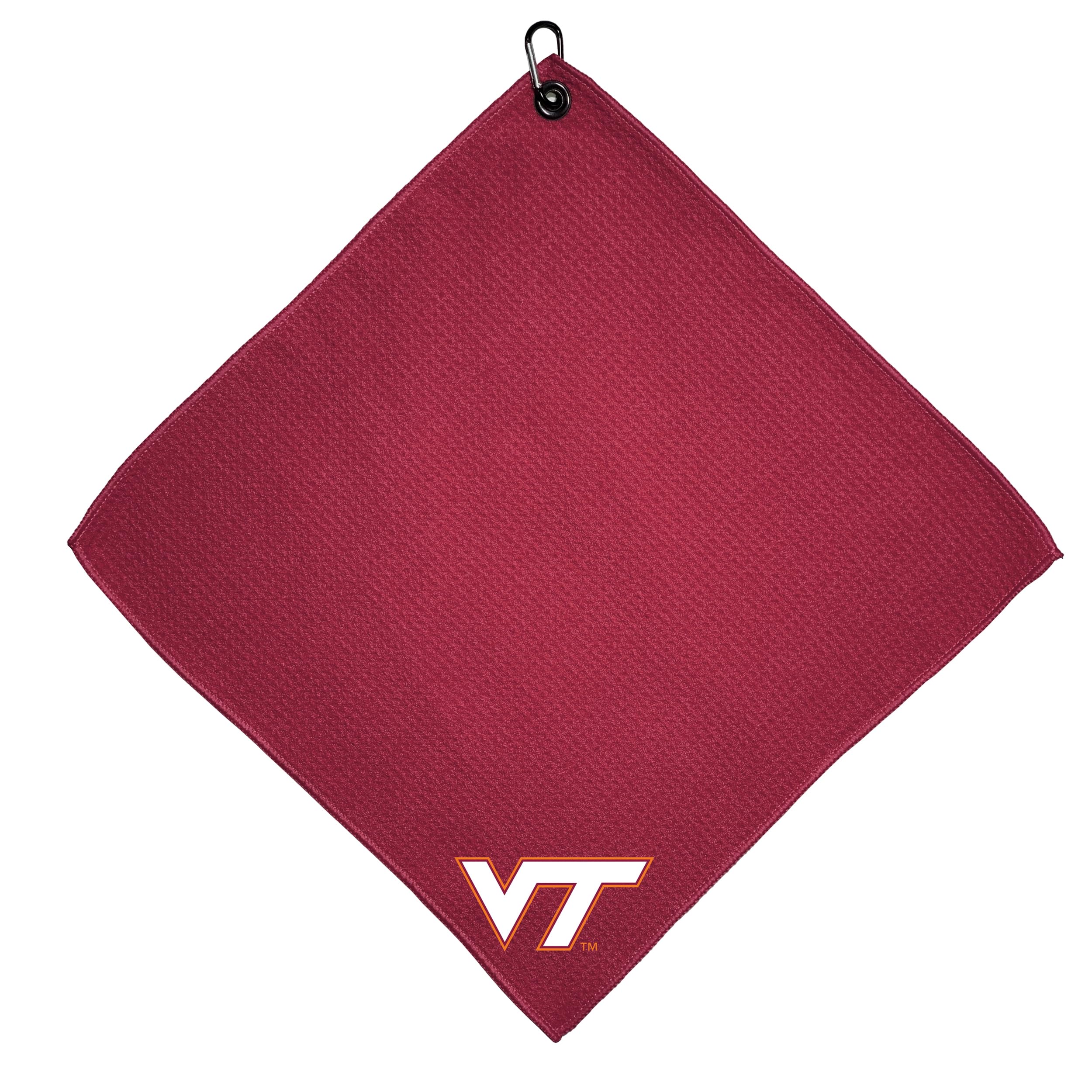 Team Golf NCAA Virginia Tech Hokies Microfiber Golf Towel, 15x15 (Multicolor)