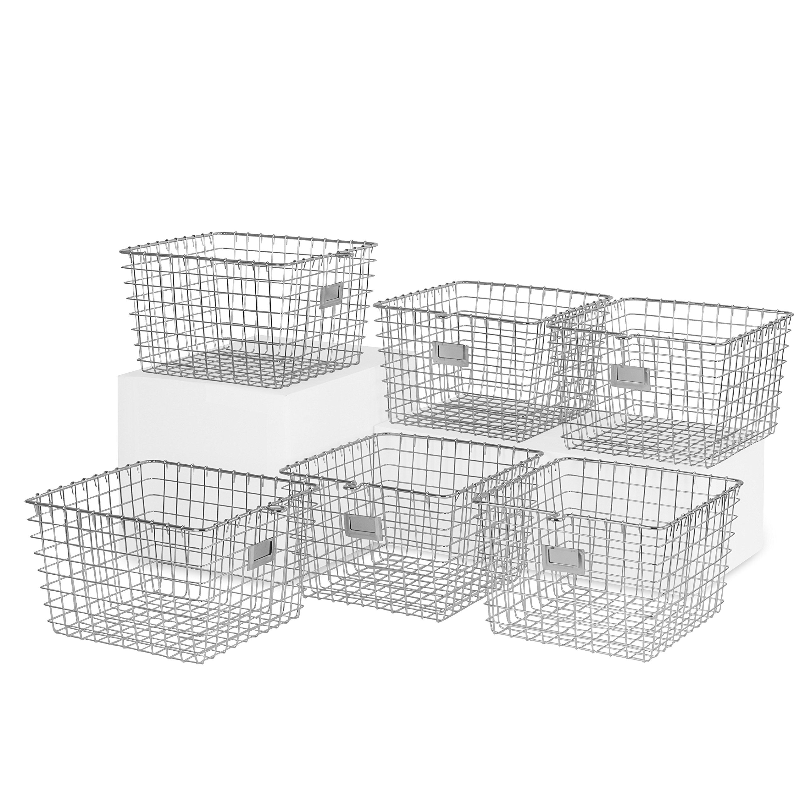 Spectrum Diversified 47970-6 Wire Storage Basket, Medium Chrome