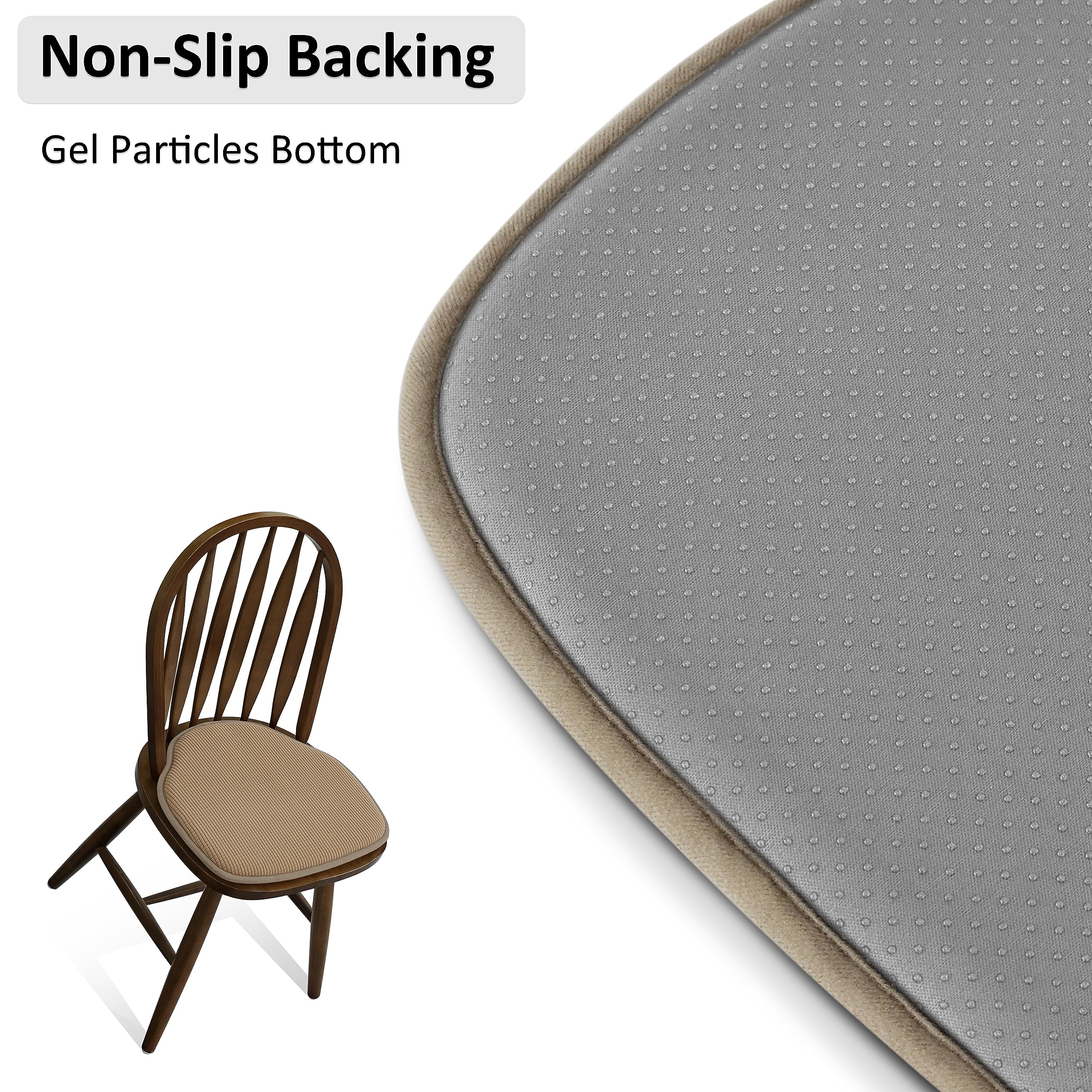 Shinnwa Windsor Chair Cushions Farmhouse Seat Cushion For Kitchen Chairs Brown Non Slip Chair Pads For Dining Room With Foam Pad