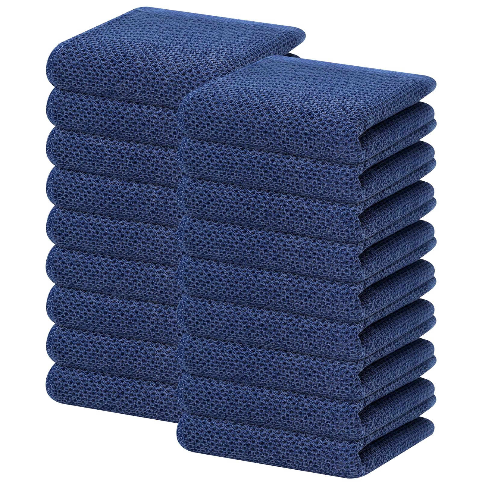 Homaxy 100% Cotton Waffle Weave Kitchen Dish Towels, Ultra Soft Absorbent Quick Drying Cleaning Towel, 13 x 28 Inches, 18-Pack, 