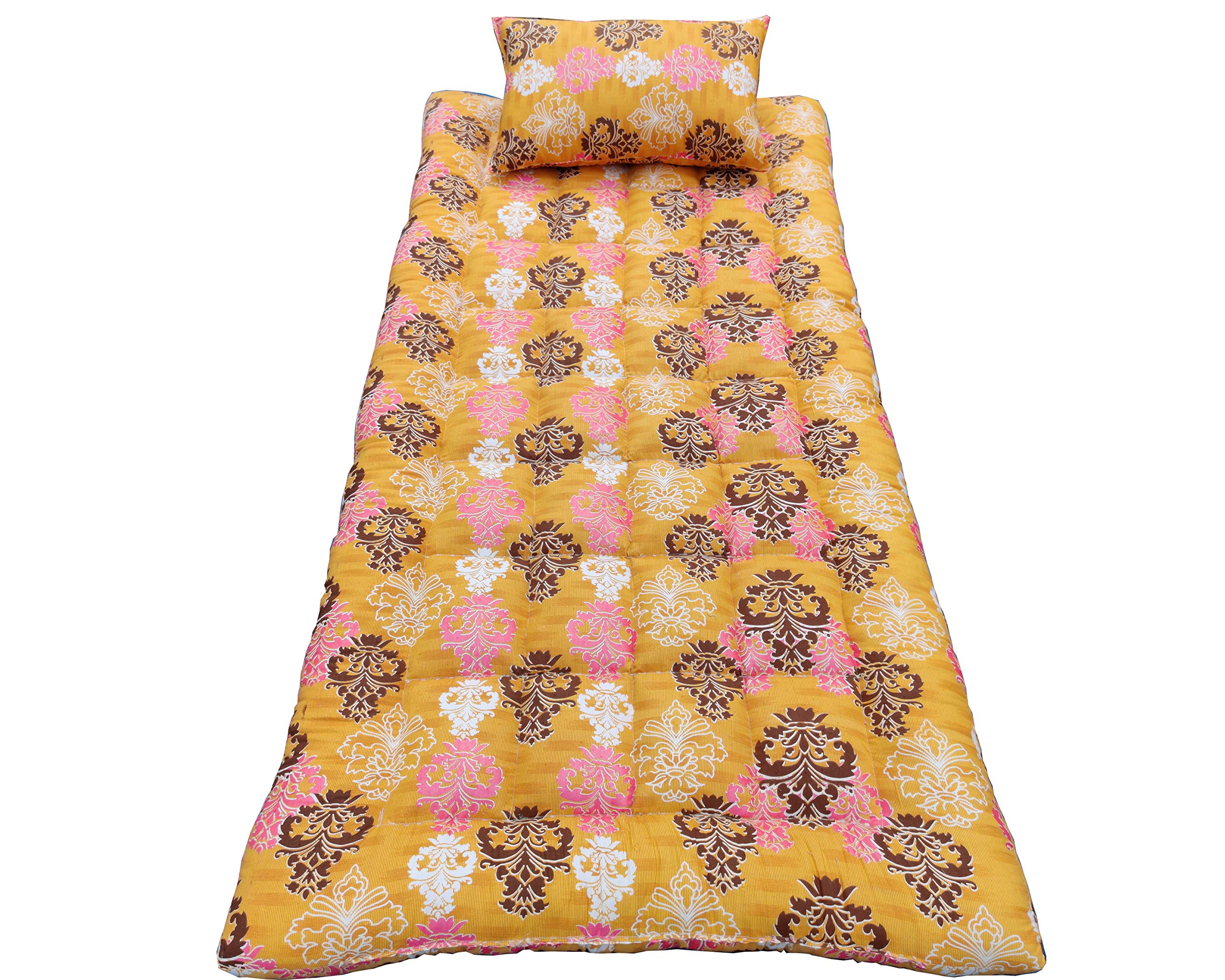 Nivedha Mattress  Organic Silk Cotton/Kapok/Ilavam Panju Semal Soft Single Foldable Floor Bed Mattress 6 x 3 ft / 72 x 36 x 3 I