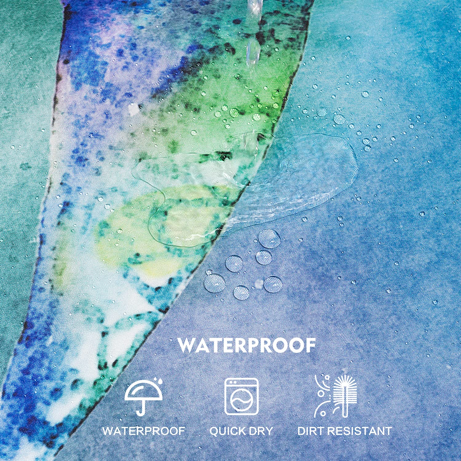 Blue Ocean Shower Curtain Teal Sea Turtle Shower Curtains For Bathroom, Waterproof Fabric Shower Curtain Set With Hooks, Nautica