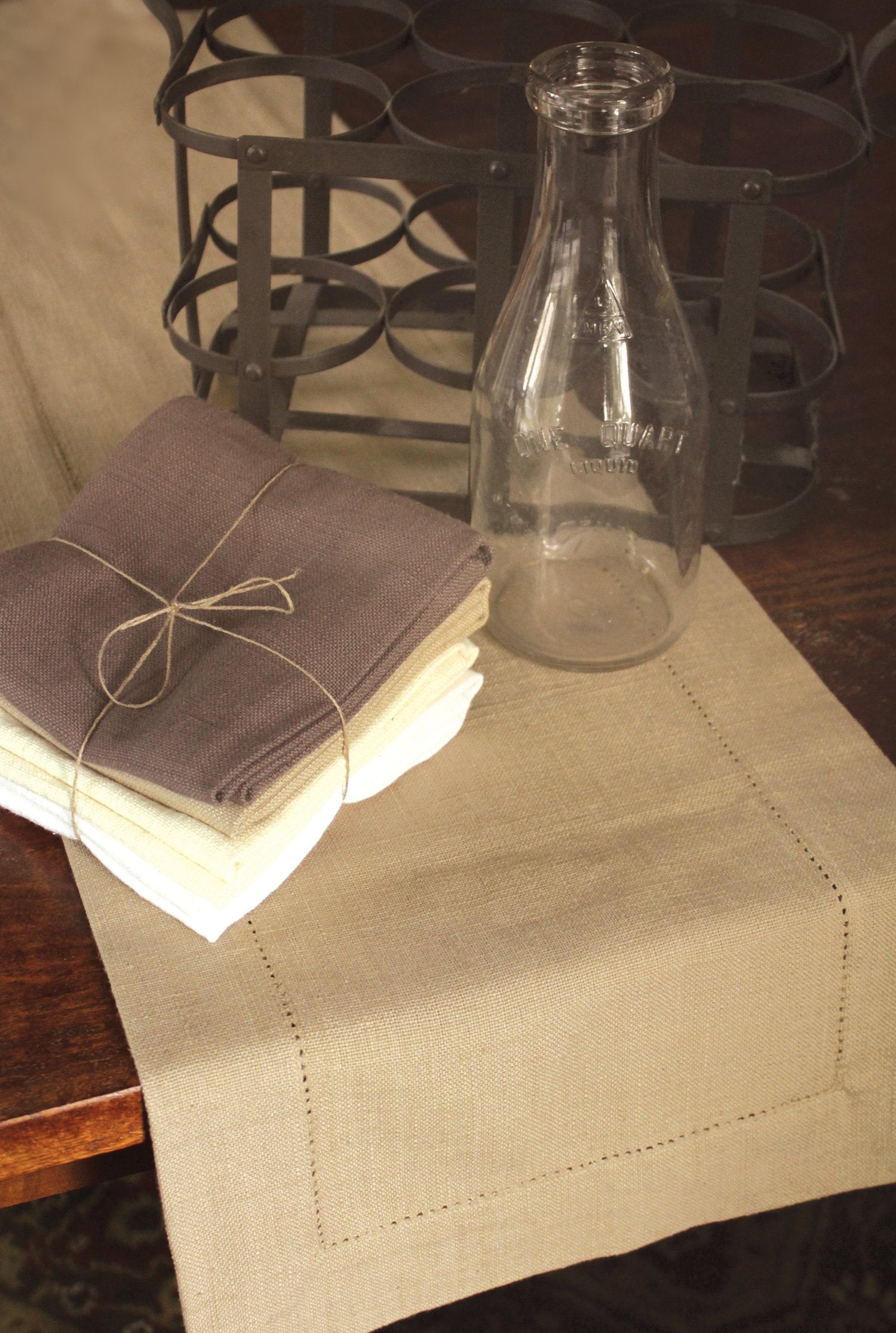 Heritage Lace Farmhouse Kitchen Tea Towel, White