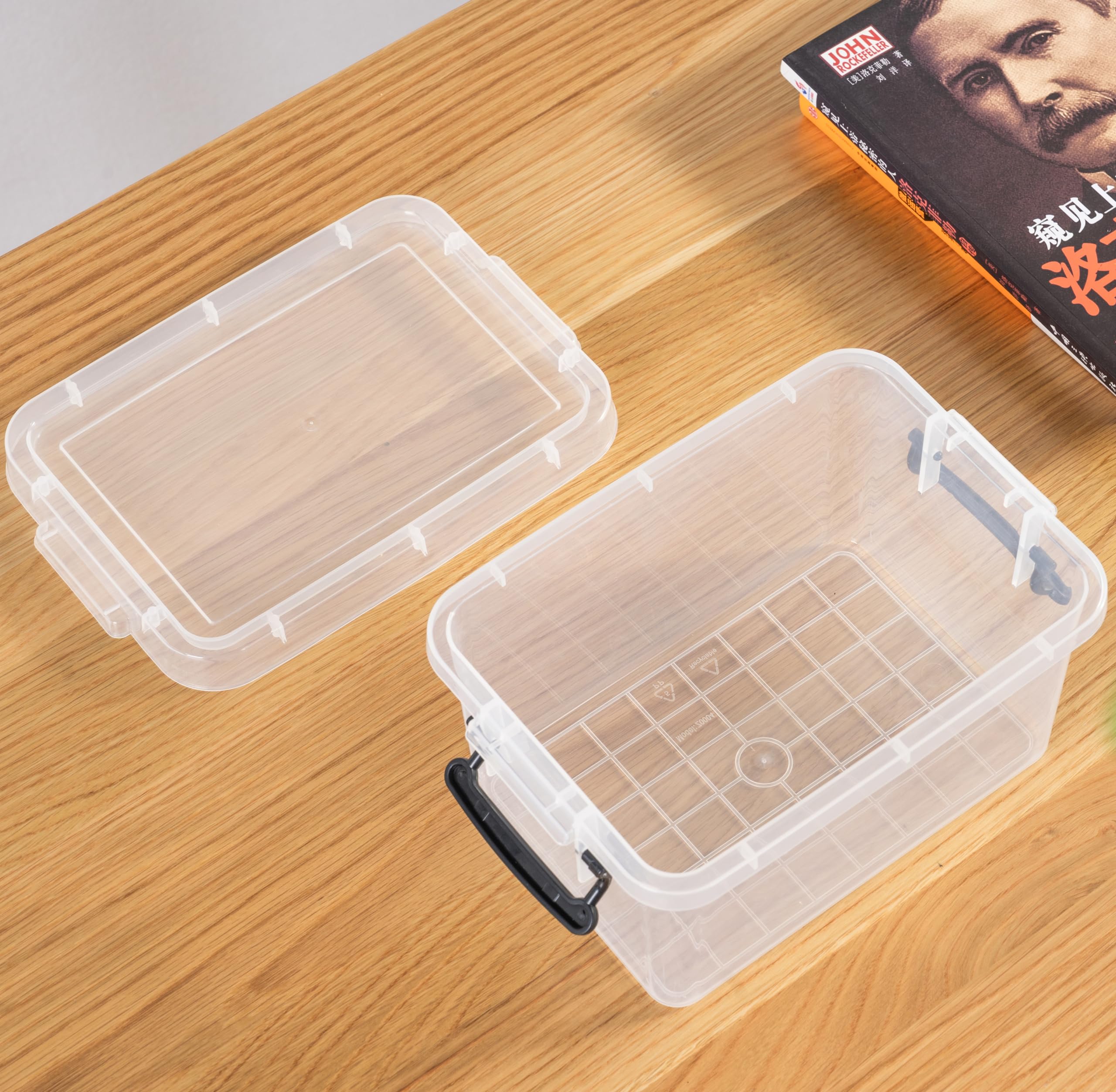 Cetomo 3.2Qt*12 Plastic Storage Bins, Storage Box, 12 Pack, Organizing Container With Durable Lids, Secure Latching Buckles, Sta