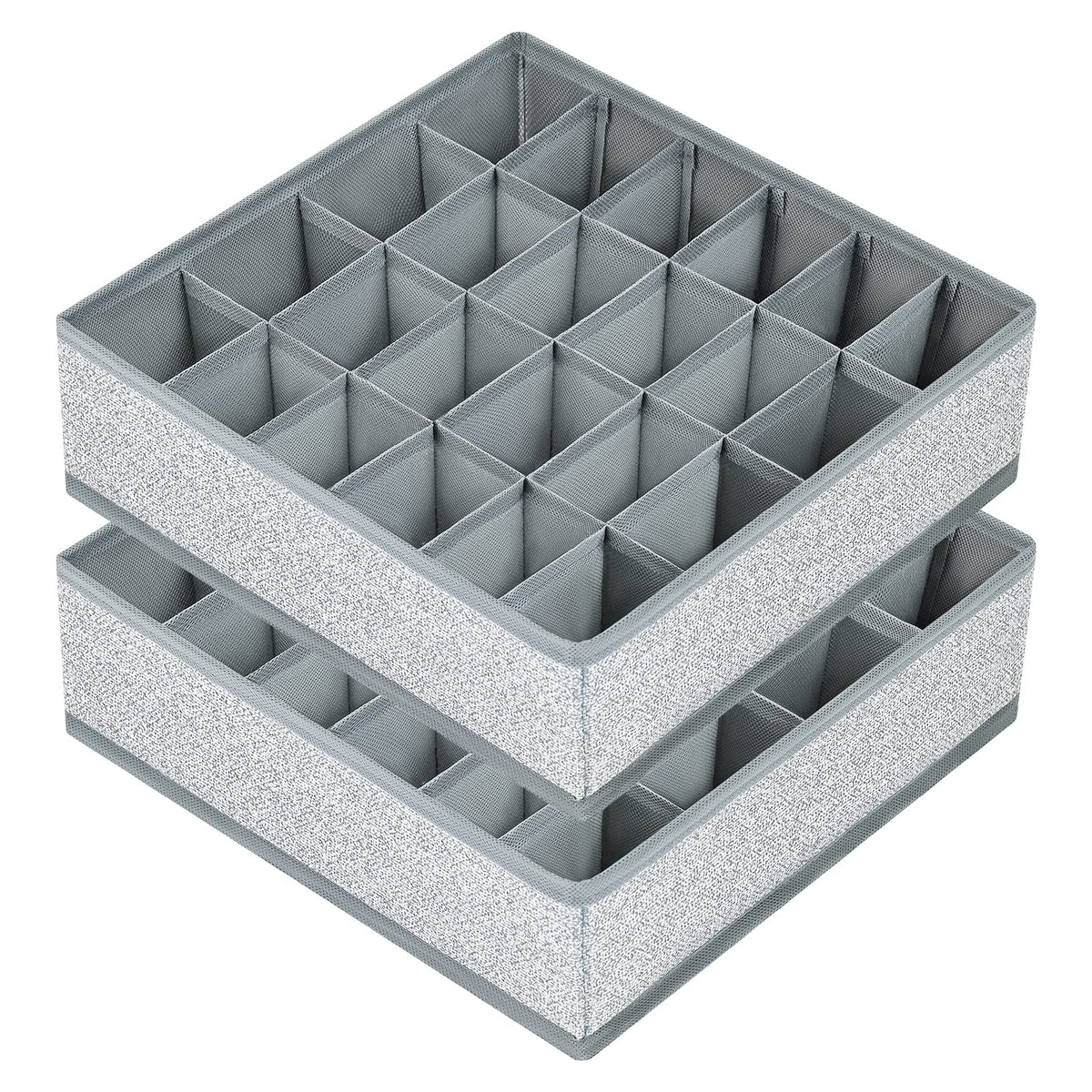 Joyoldelf Sock Drawer Organizer Underwear Organizer, 24 Cell Collapsible Closet Organizer Underwear Storage Boxes for Socks, Tie