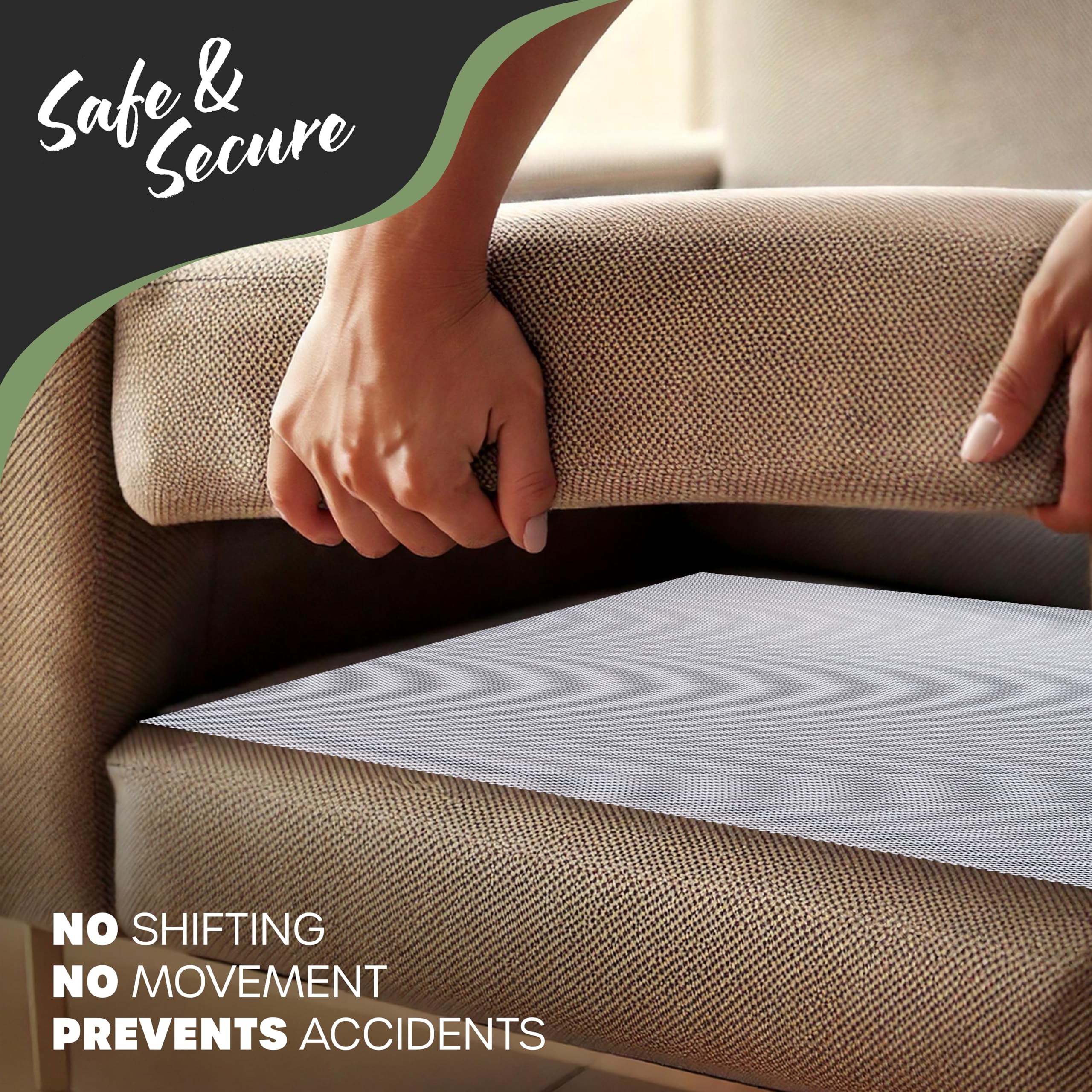 Nevlers 22 X 72 Anti Slip Cushion Gripper For Couch Strong  Durable Gripper Pad Helps Keep Couch Cushions From Sliding - Multi-P
