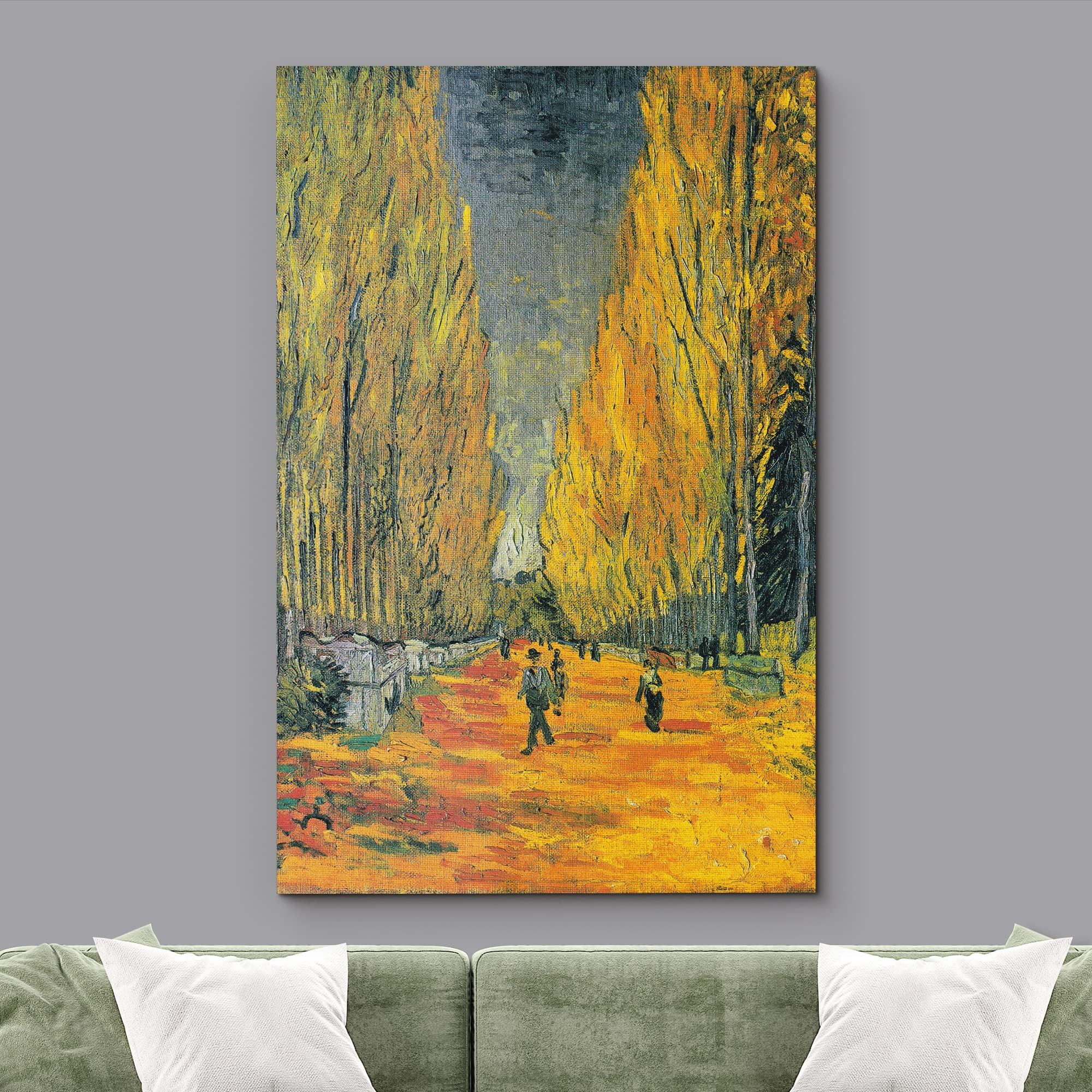 Wall26 Canvas Print Wall Art Les Alyscamps By Master Artist Vincent Van Gogh Nature Wilderness Illustrations Fine Art Relax/Calm