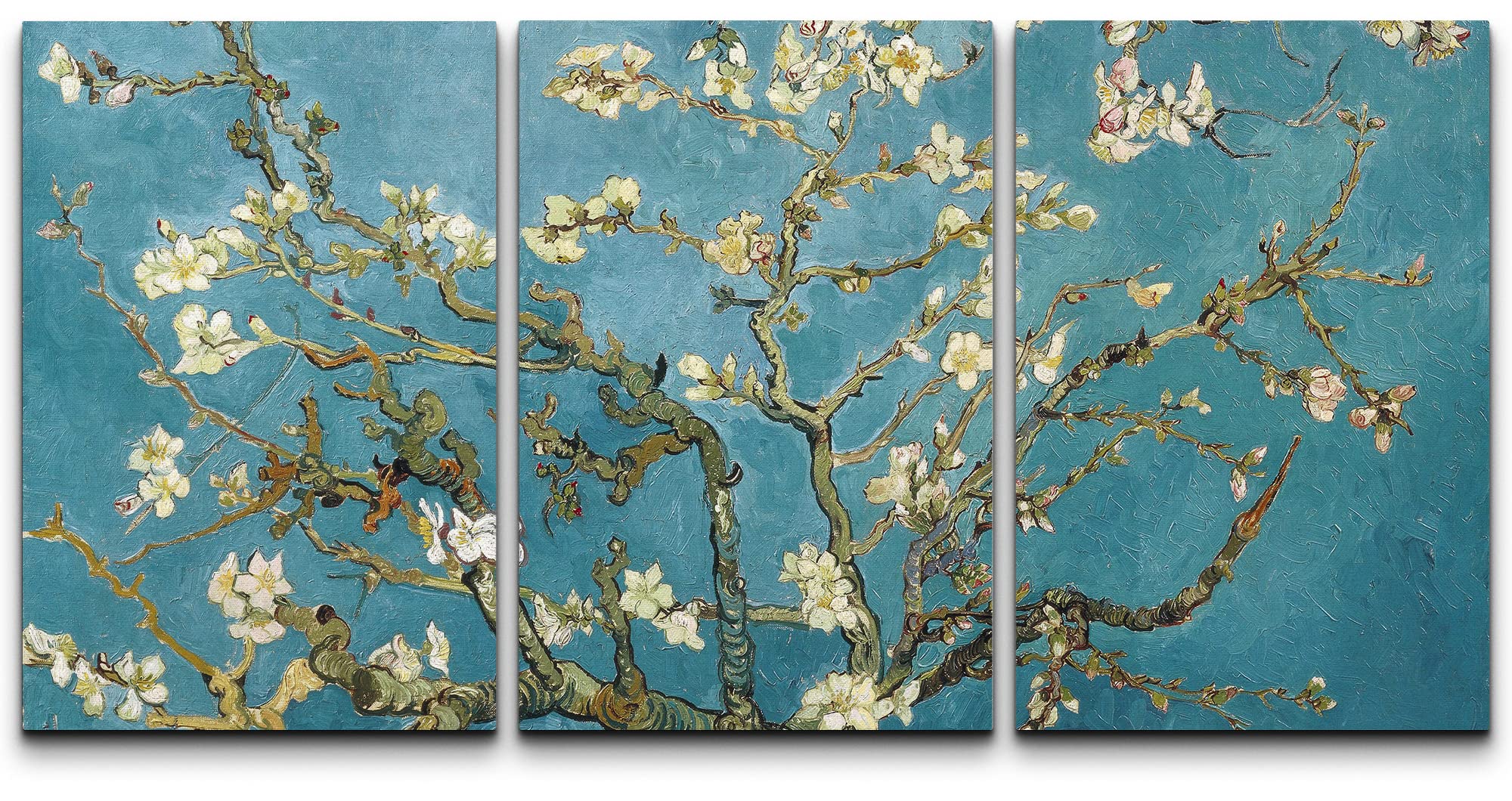 Wall26 Canvas Print Wall Art Set Almond Blossoms By Vincent Van Gogh Nature Wilderness Illustrations Fine Art Relax/Calm Multico