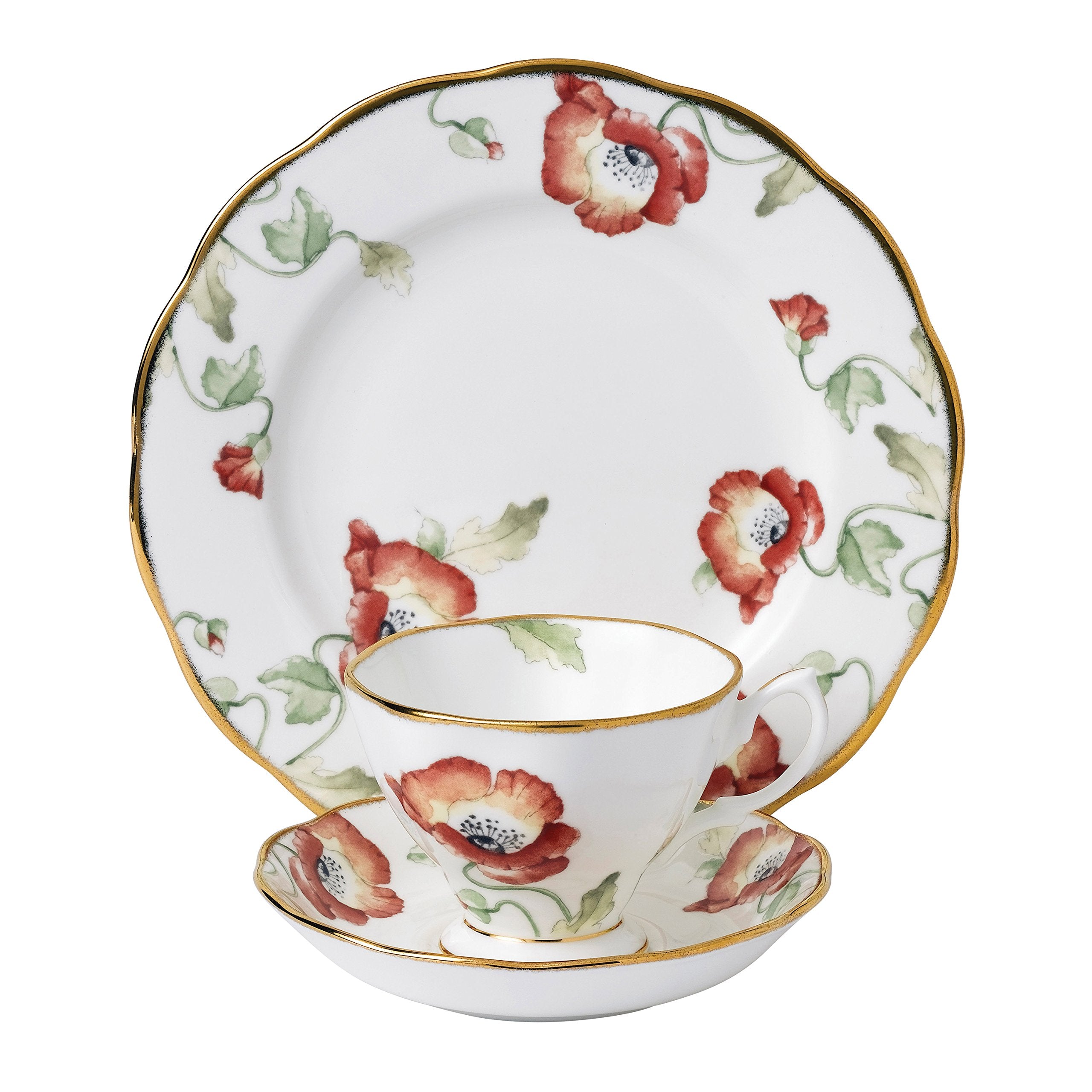 Royal Albert 100 Years 1970 3-Piece Set (Teacup, Saucer & Plate 8'')