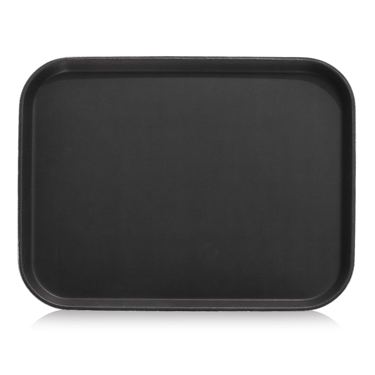 New Star Foodservice 25095 Restaurant Grade Non-Slip Tray, Plastic, Rubber Lined, Rectangular, 14-Inch X 18-Inch, Black